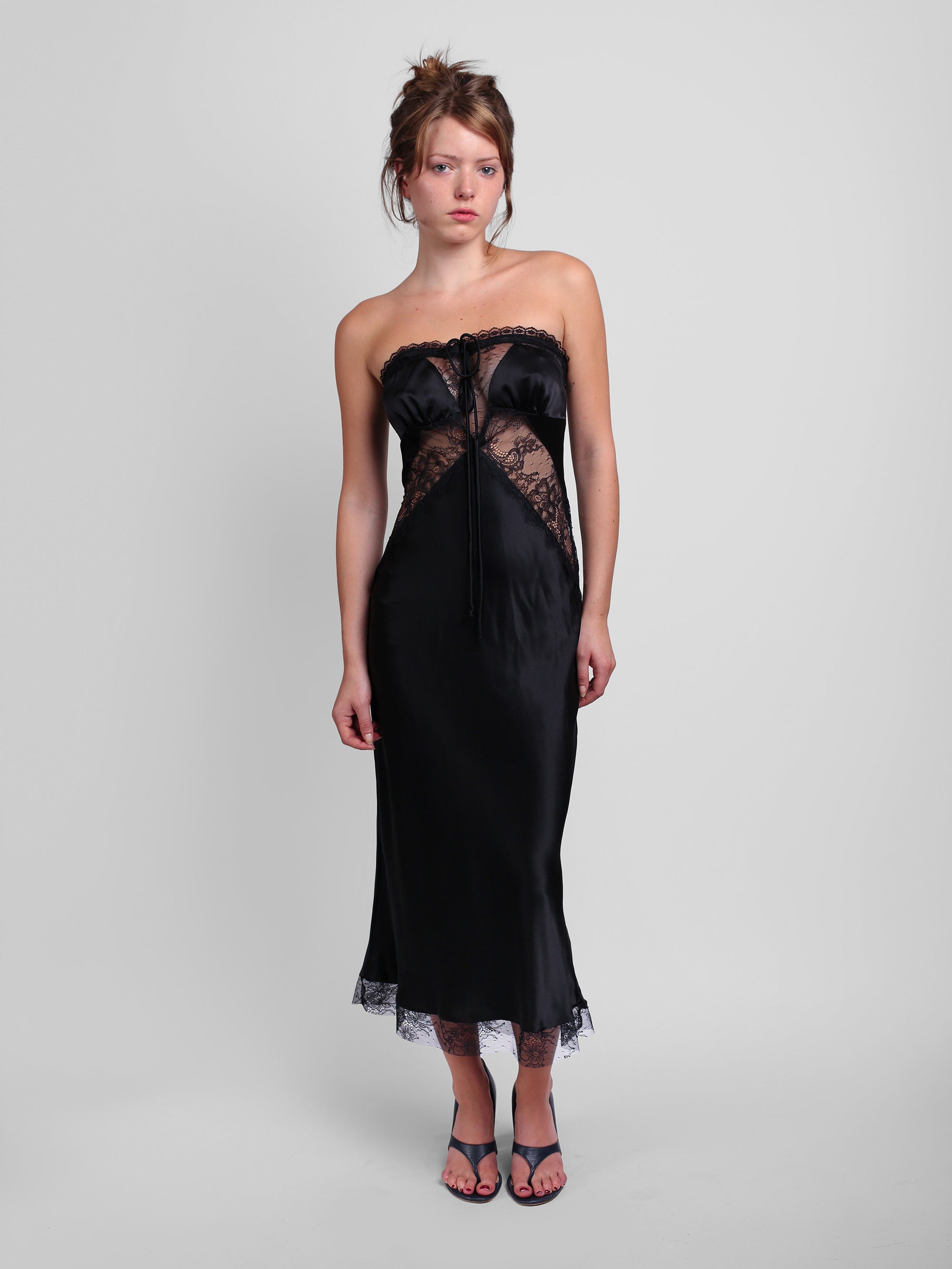silk dress tube Satin Silk Backless Tube Tops Maxi Dress for Women Low Back Hollow Out Elegant Strapless Long Dresses Wedding Guest