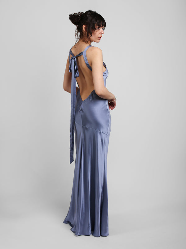 Devon Gown - Slate Blue