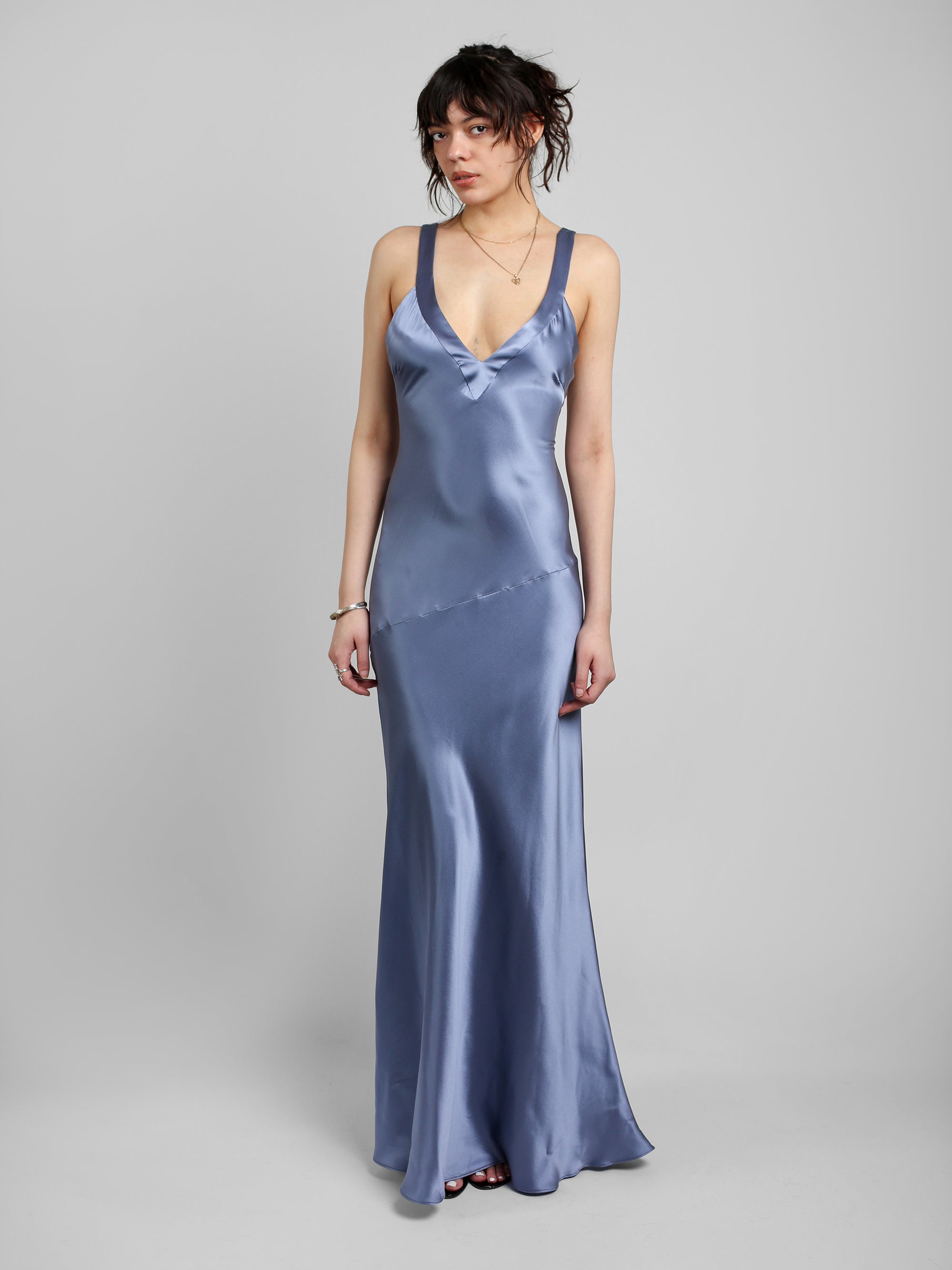 Devon Gown - Slate Blue