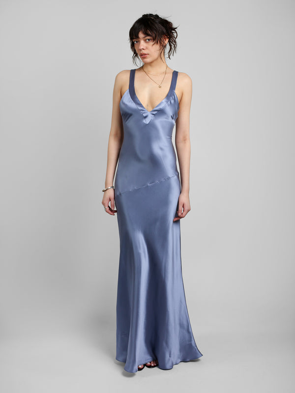 Devon Gown - Slate Blue