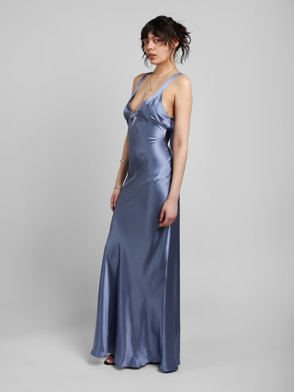 Devon Gown - Slate Blue