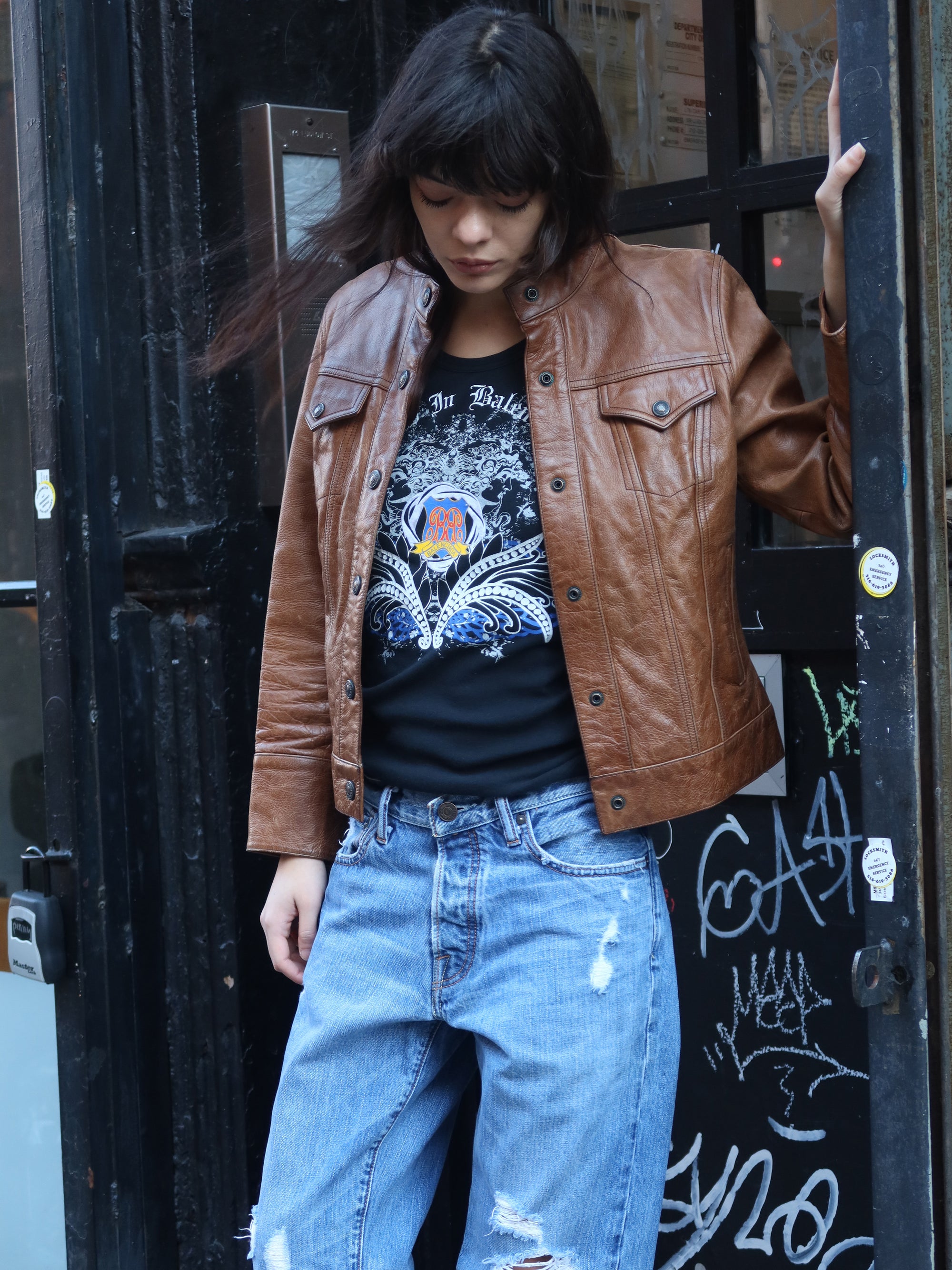 Vintage Gap Brown Leather Jacket