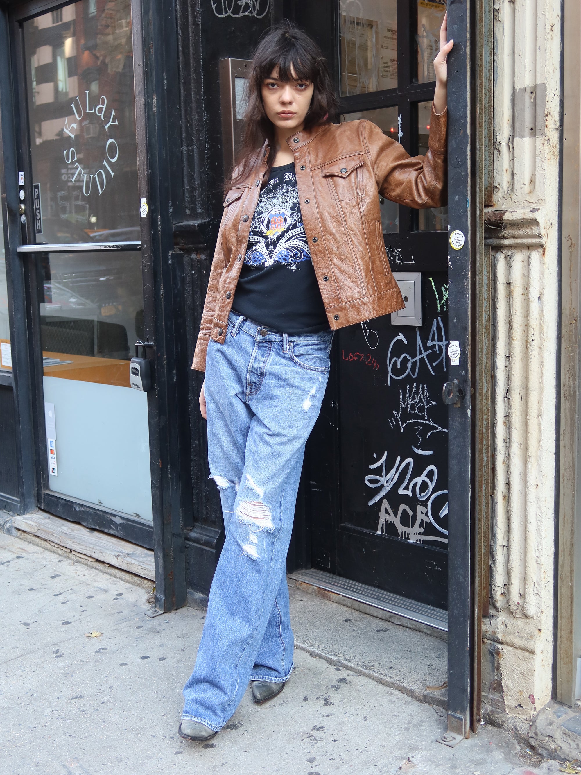 Vintage Gap Brown Leather Jacket