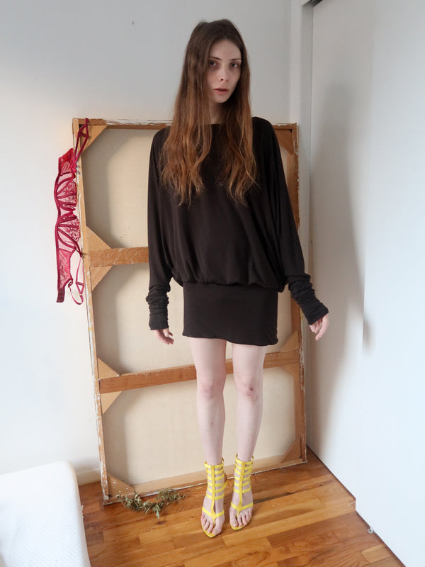 Dolman Sleeve Mini - Brown