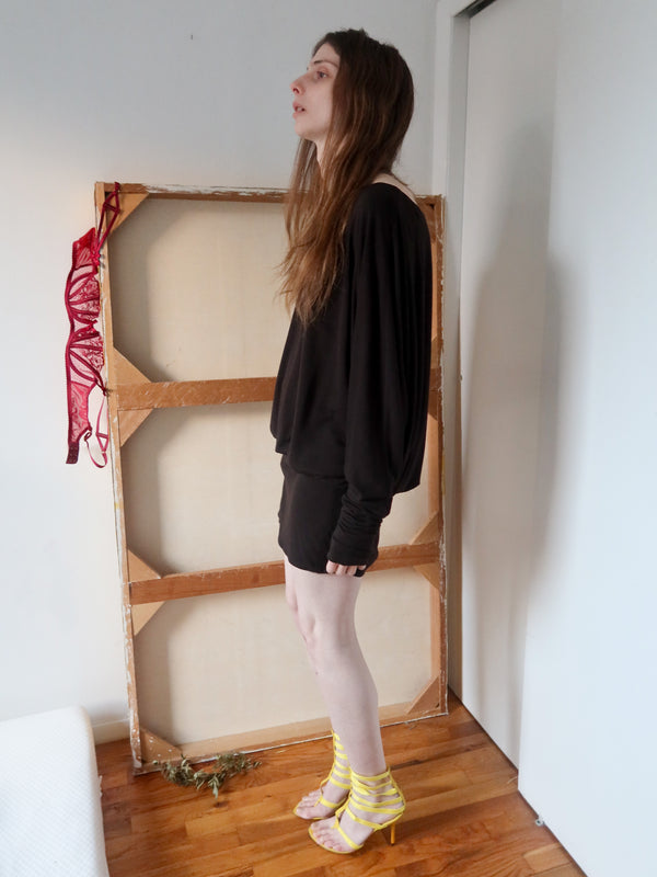 Dolman Sleeve Mini - Brown