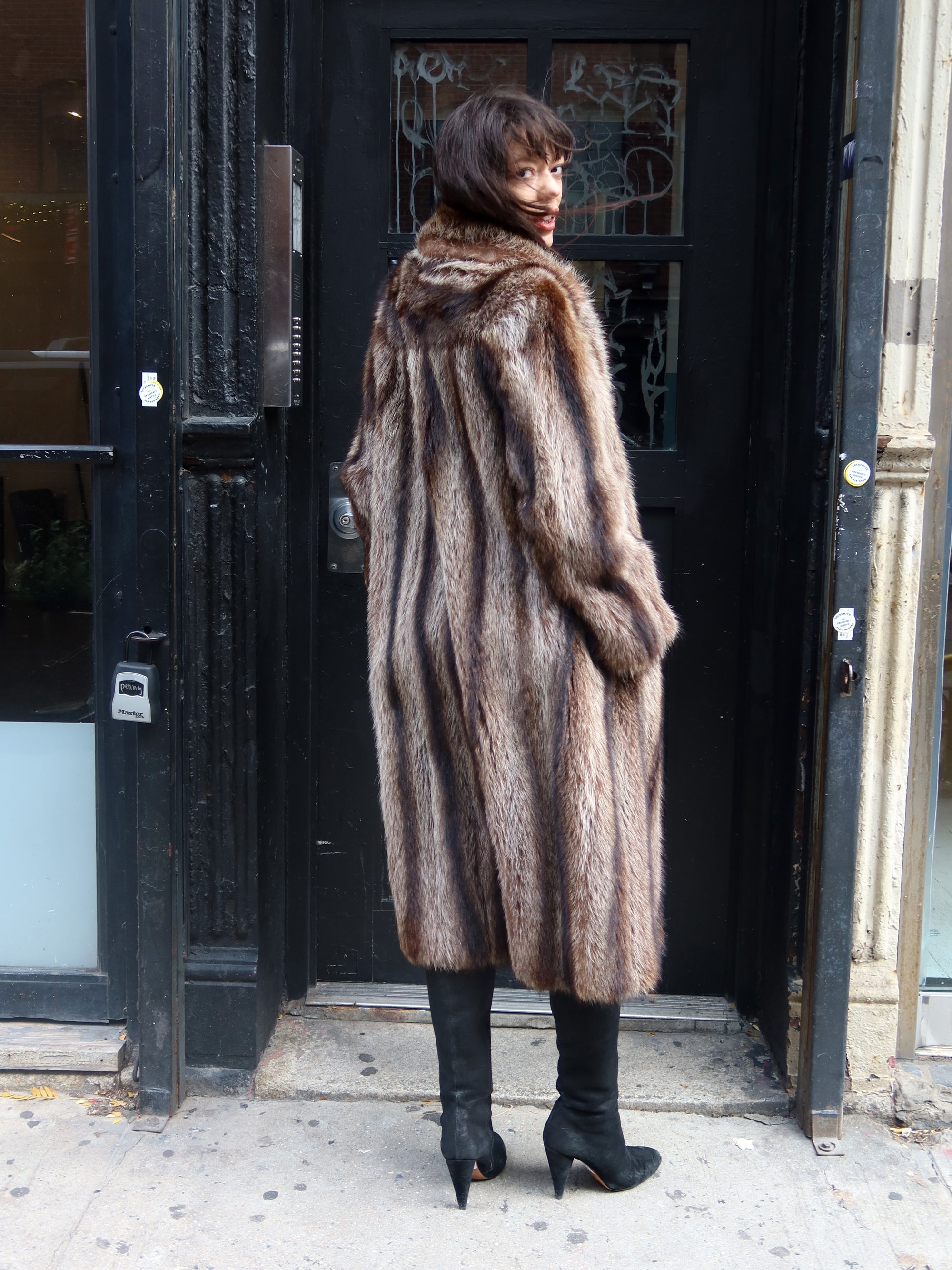 Vintage Raccoon Fur Coat