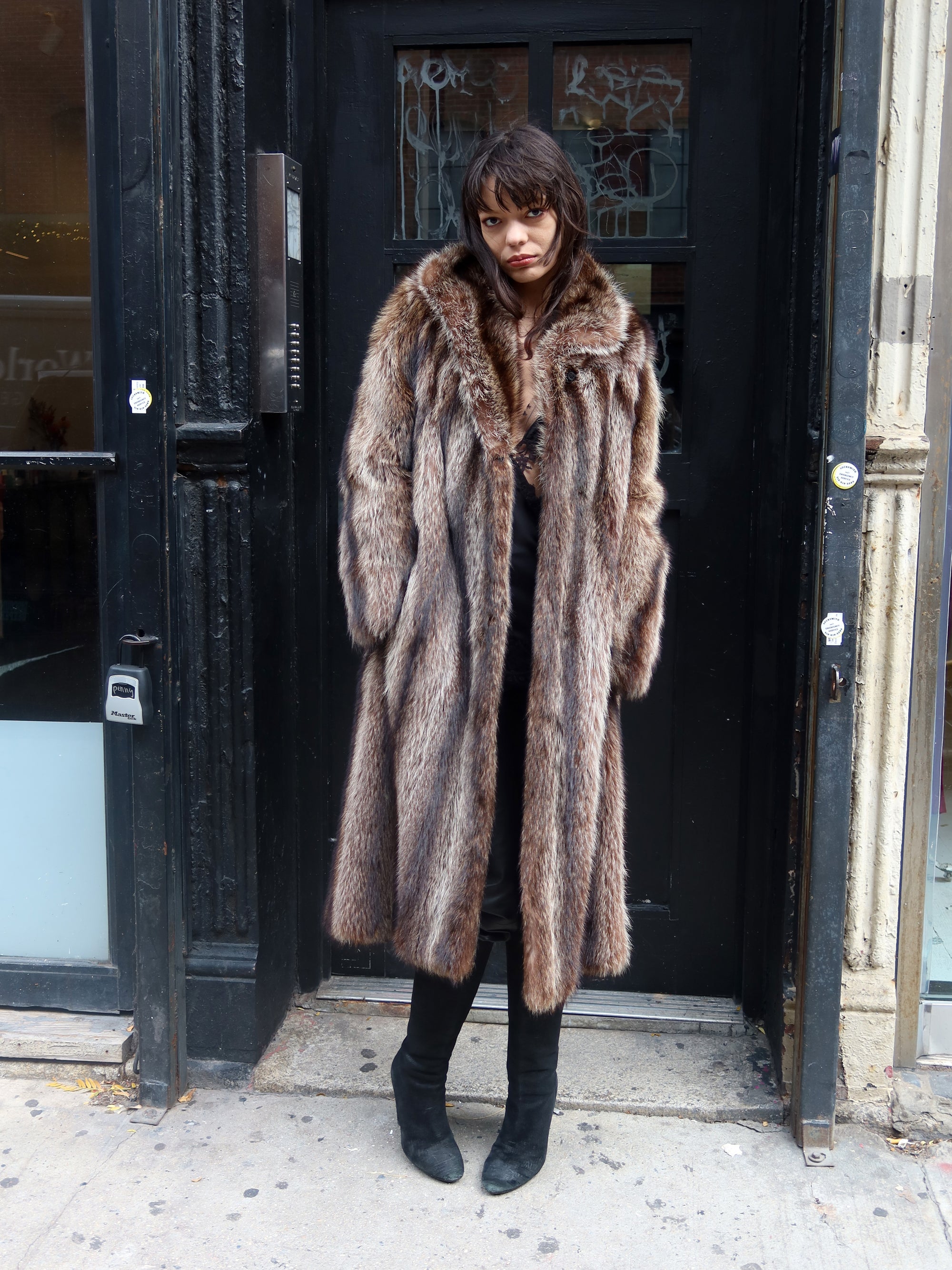 Vintage Raccoon Fur Coat