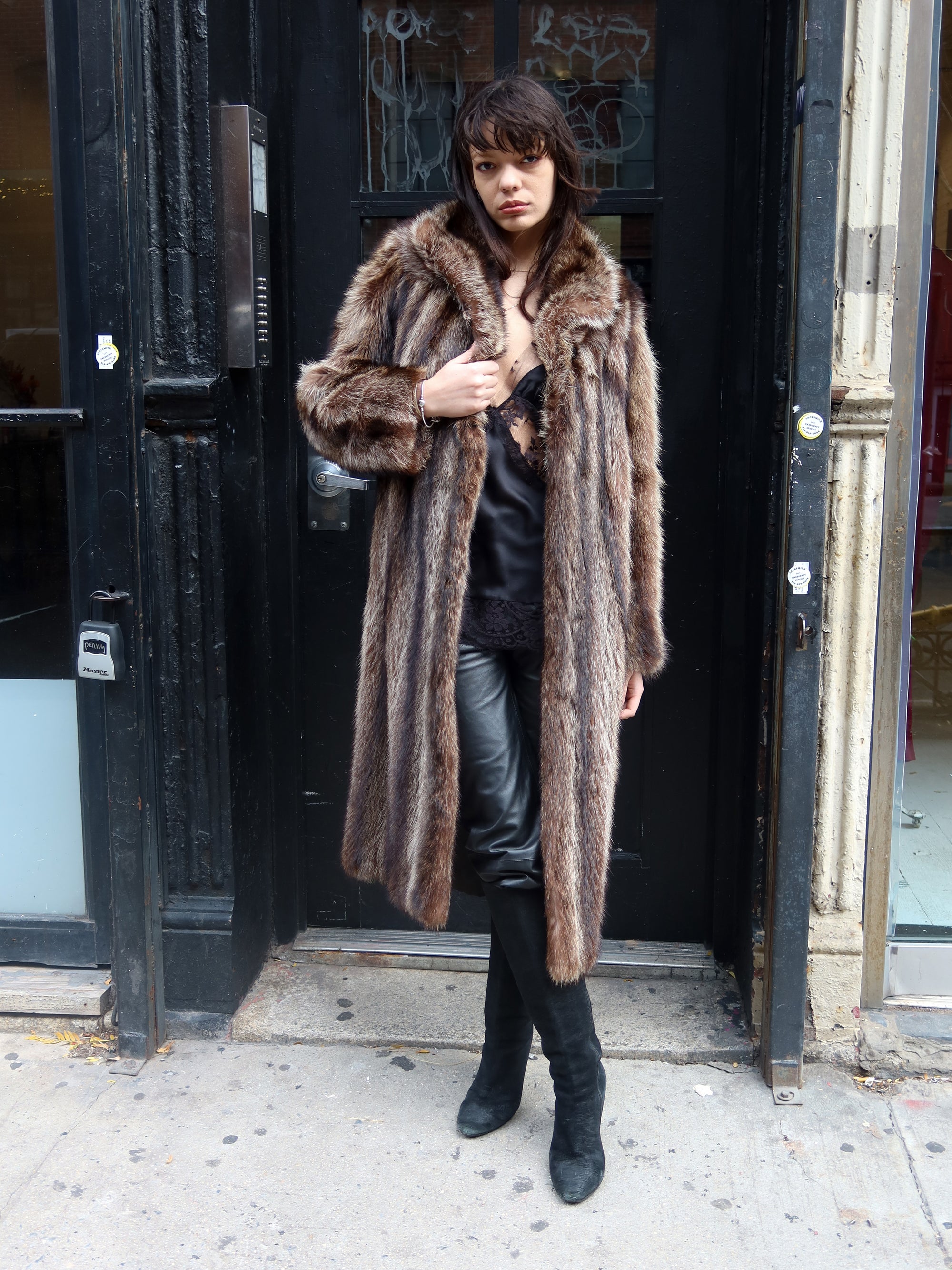 Vintage Raccoon Fur Coat