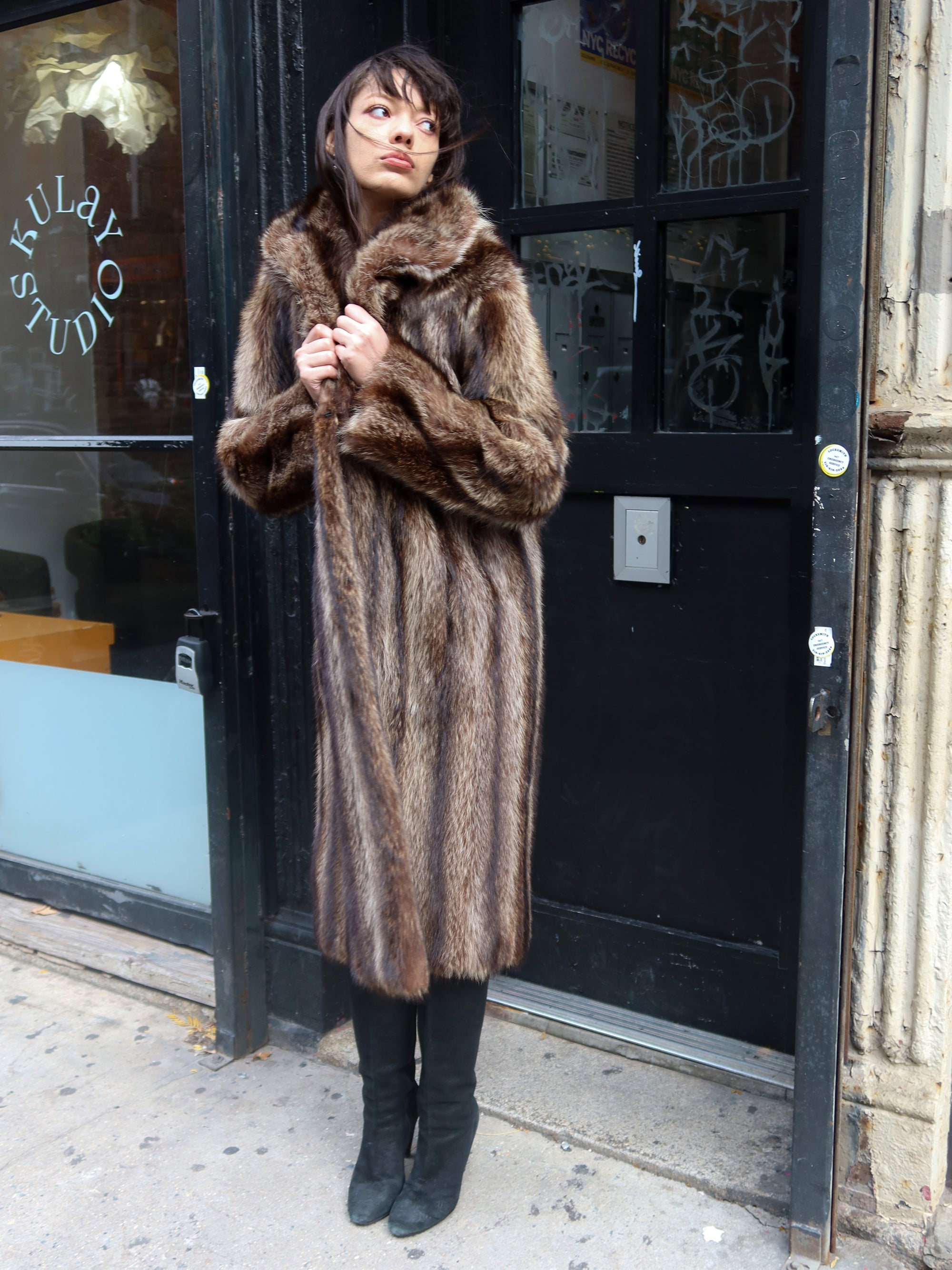Vintage Raccoon Fur Coat
