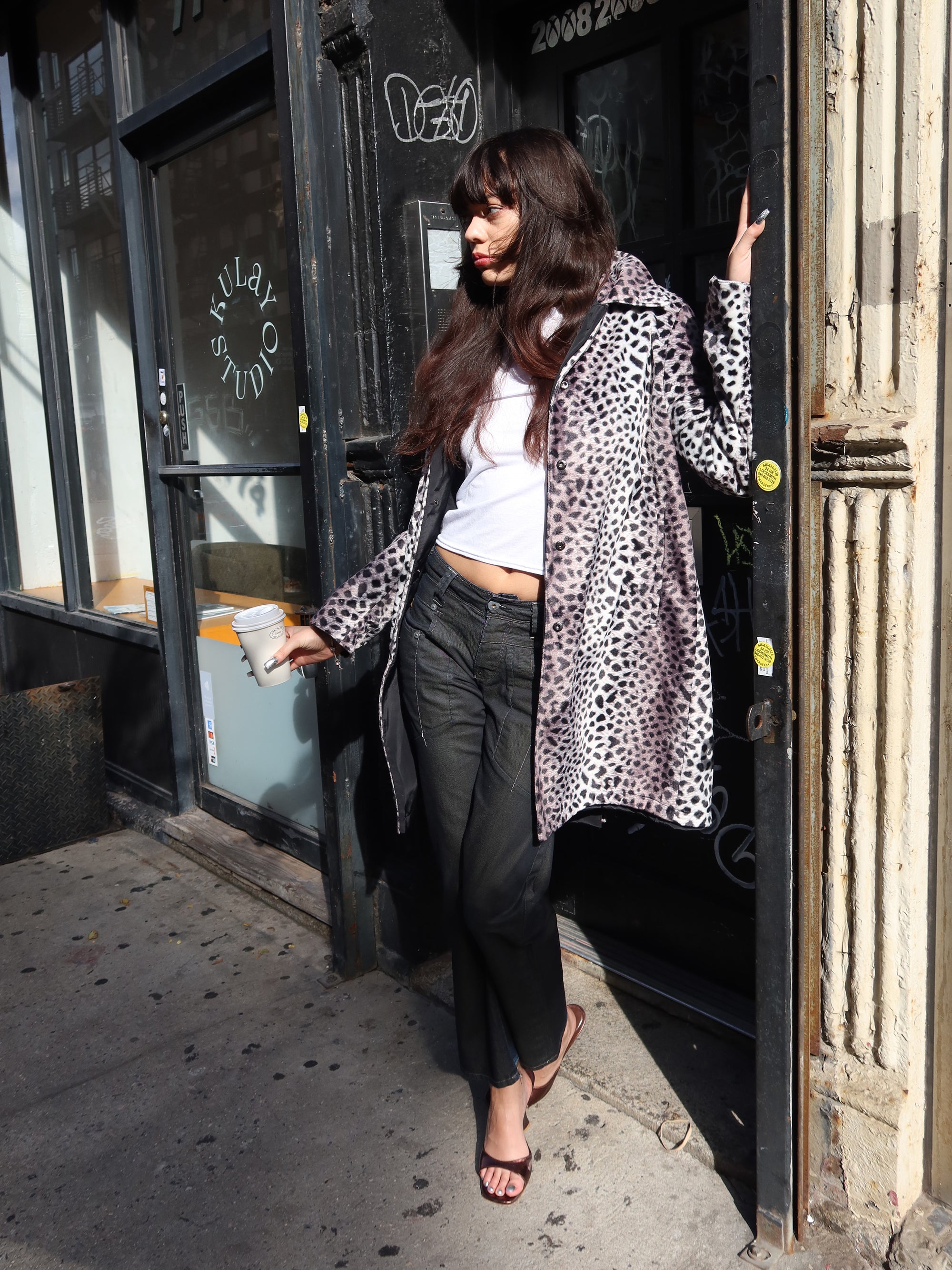Vintage Cheetah Raincoat
