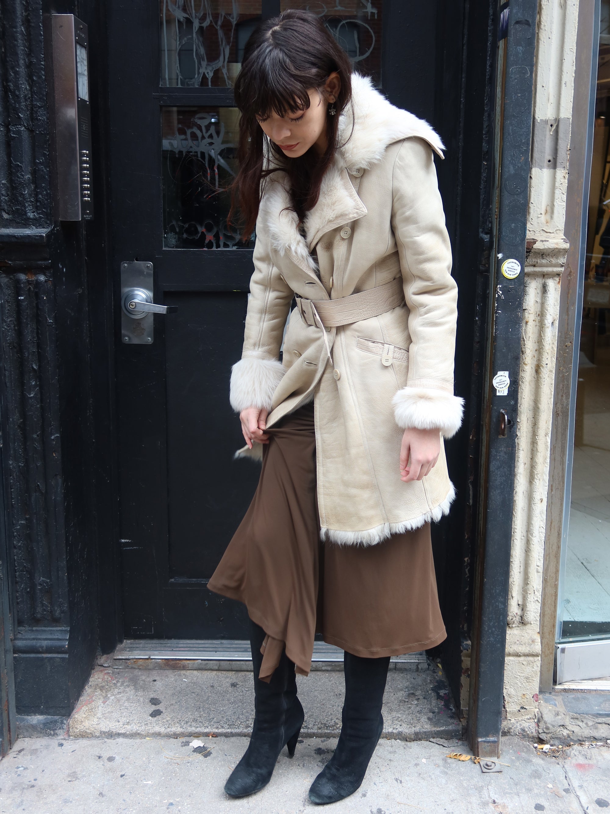Vintage Italian Lambskin Coat