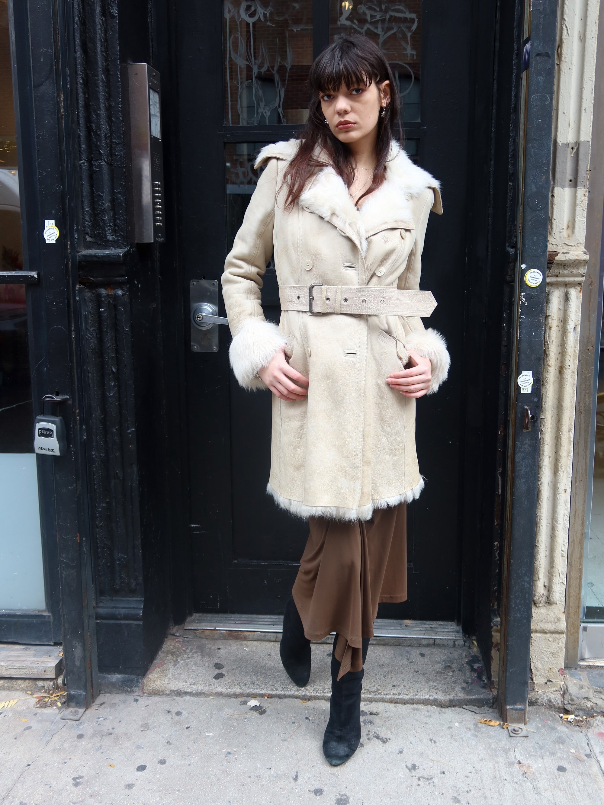 Vintage Italian Lambskin Coat