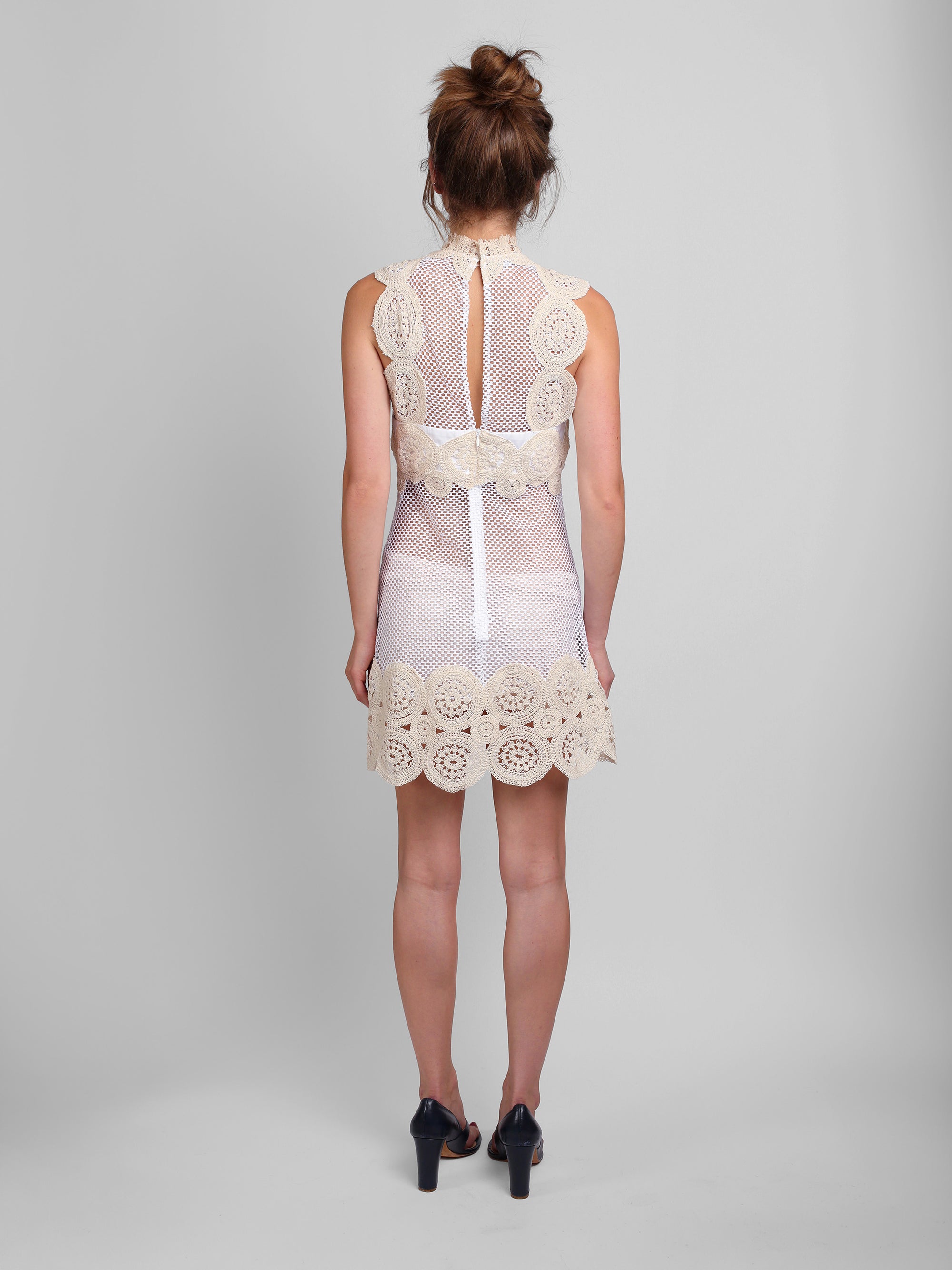 Antique Mini Dress - White