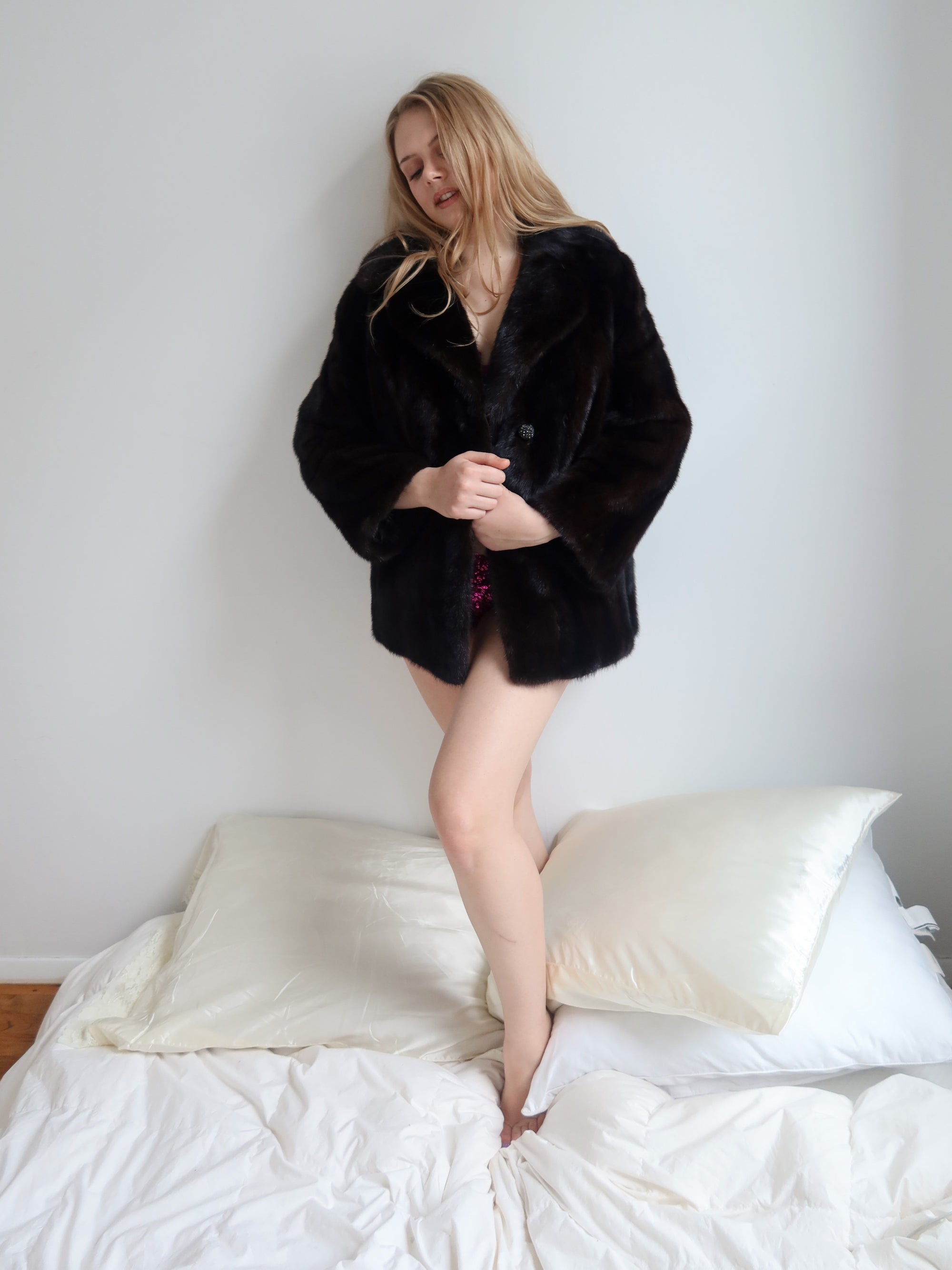 Vintage Mink Mini Fur Coat