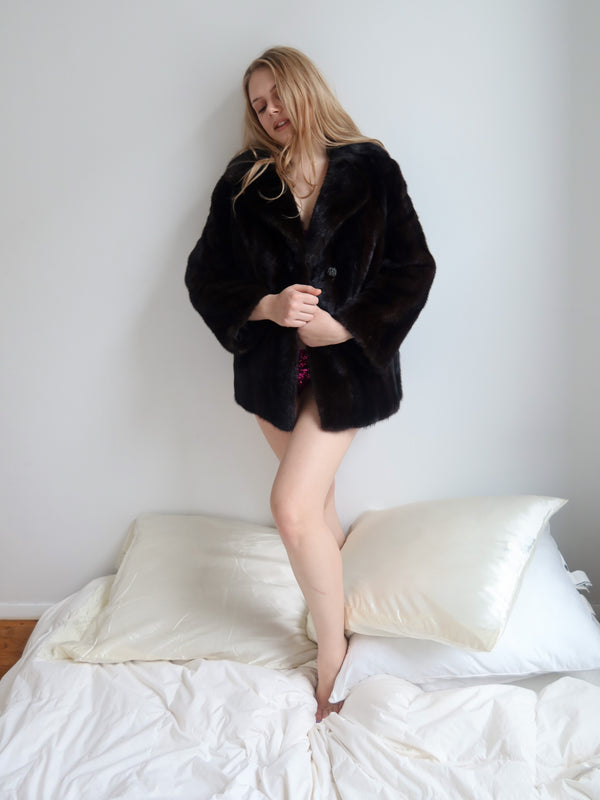 Vintage Mink Mini Fur Coat