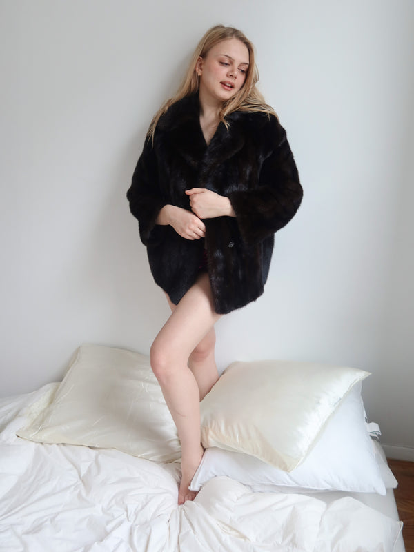 Vintage Mink Mini Fur Coat