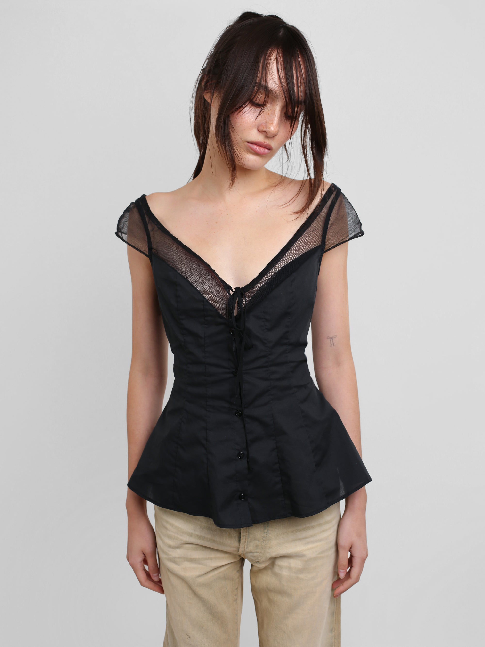Edwardian Top - Black
