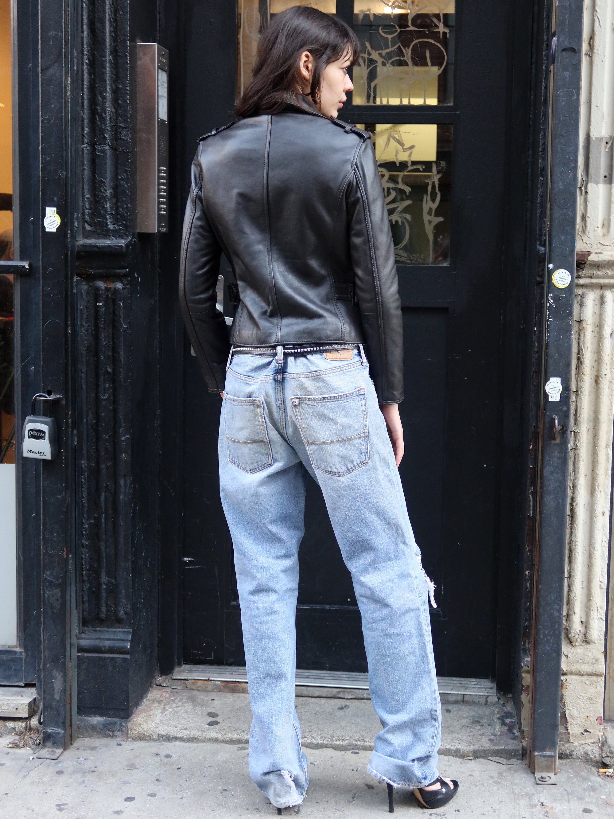 Vintage Fitted Leather Jacket