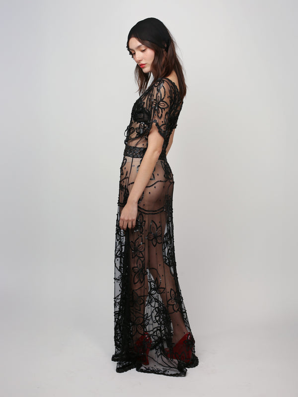 Beaded Dress - Black