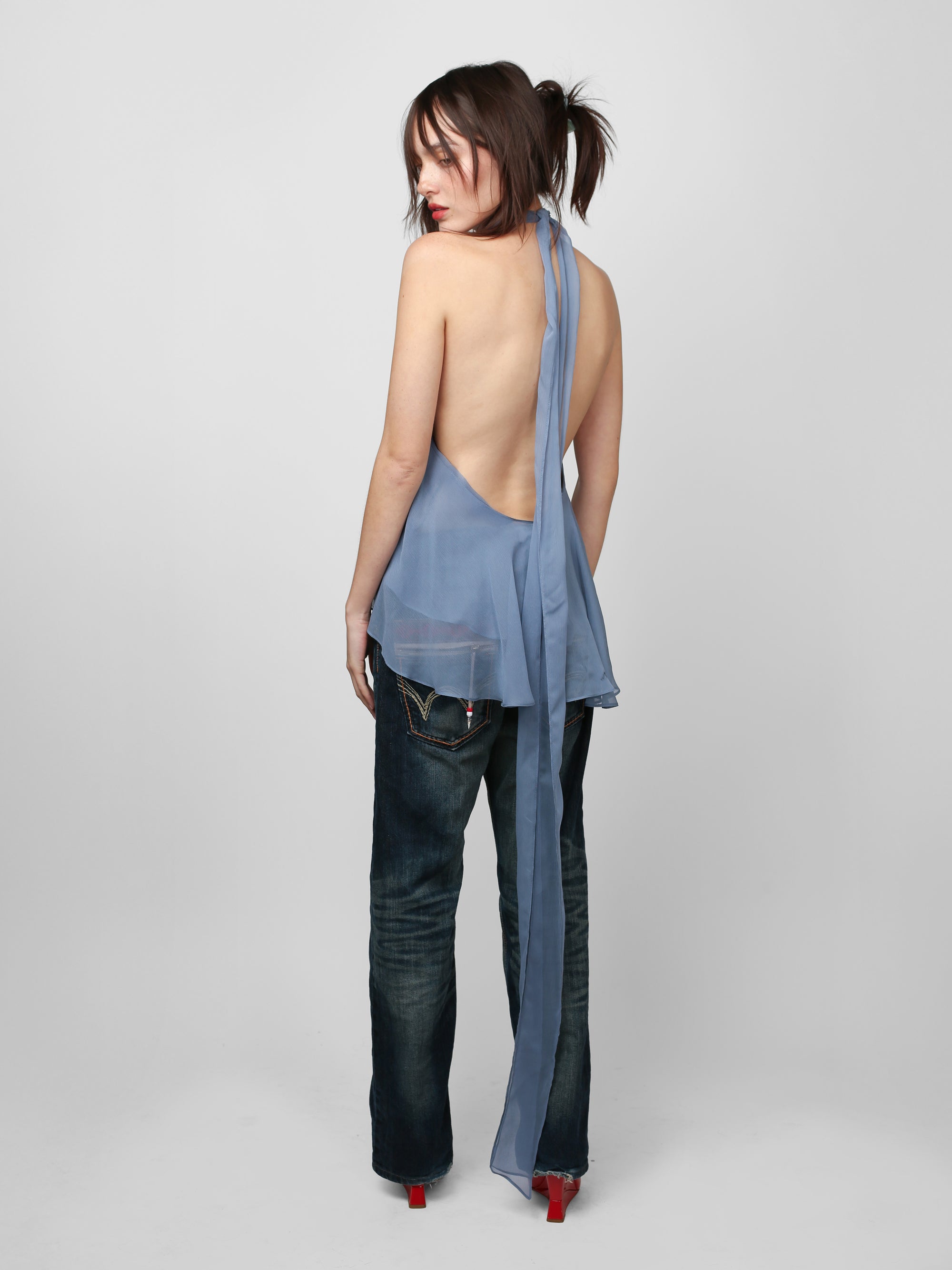 Flutter Top - Slate Blue