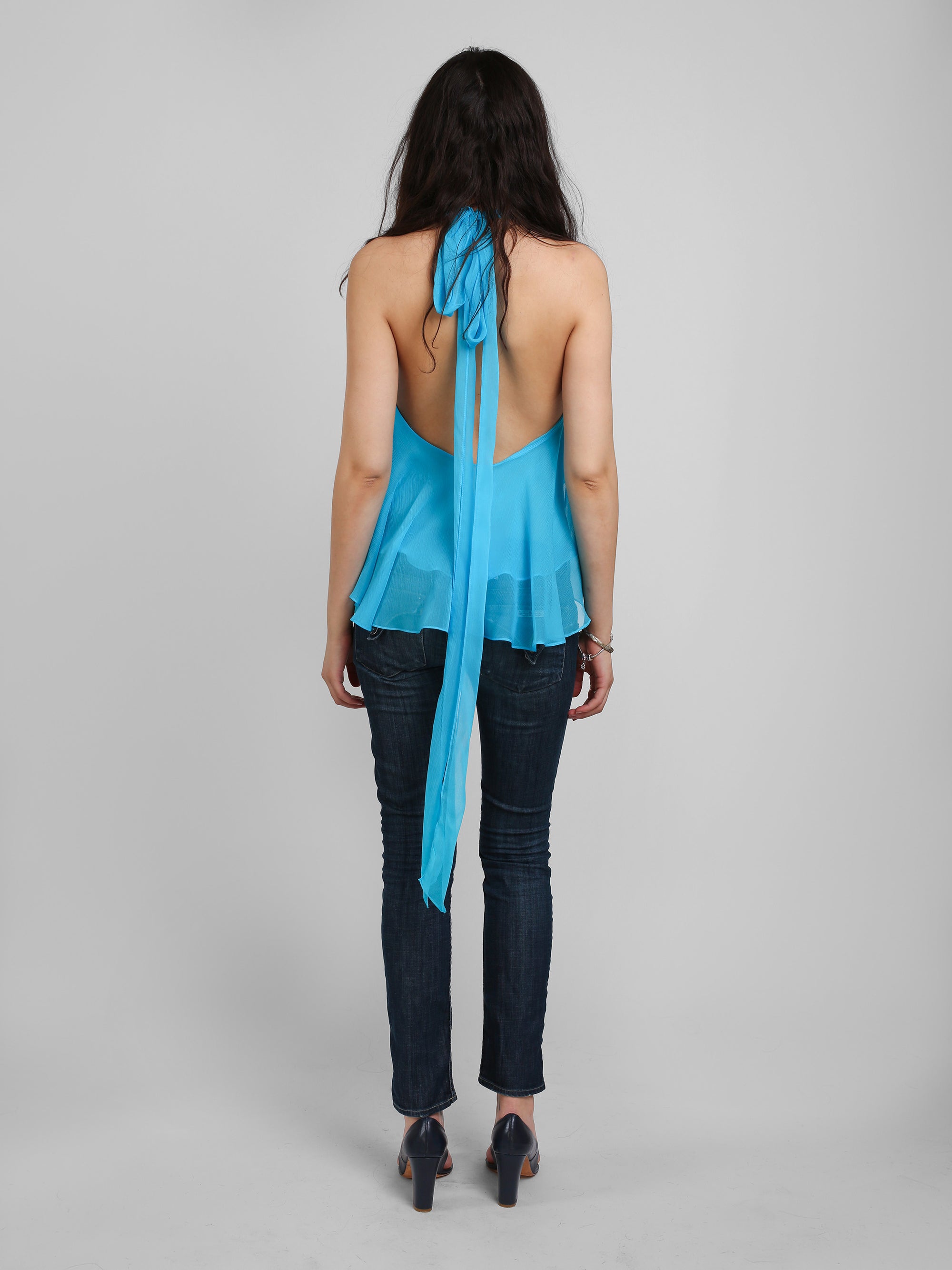 Flutter Top - Electric Blue