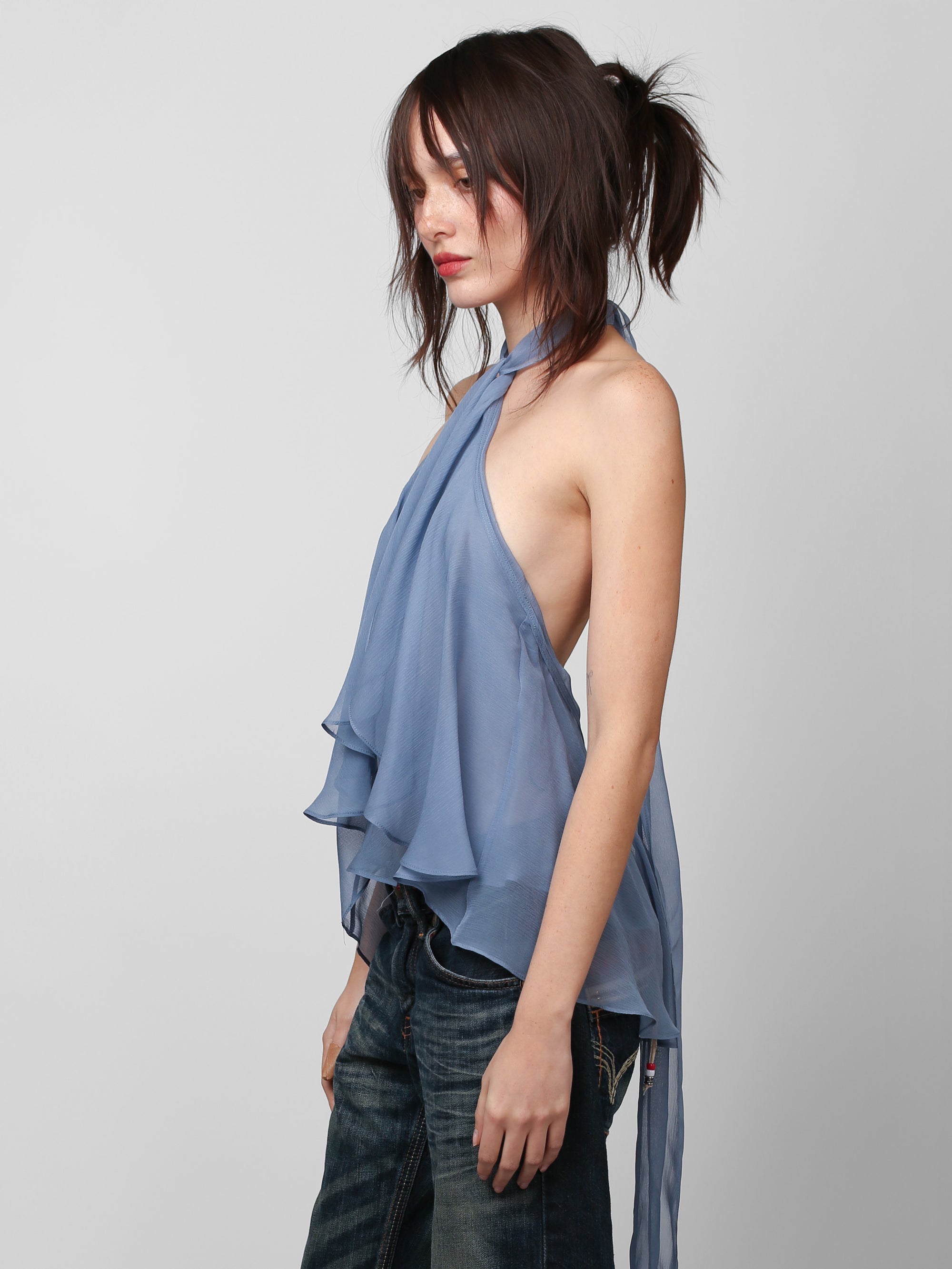 Flutter Top - Slate Blue