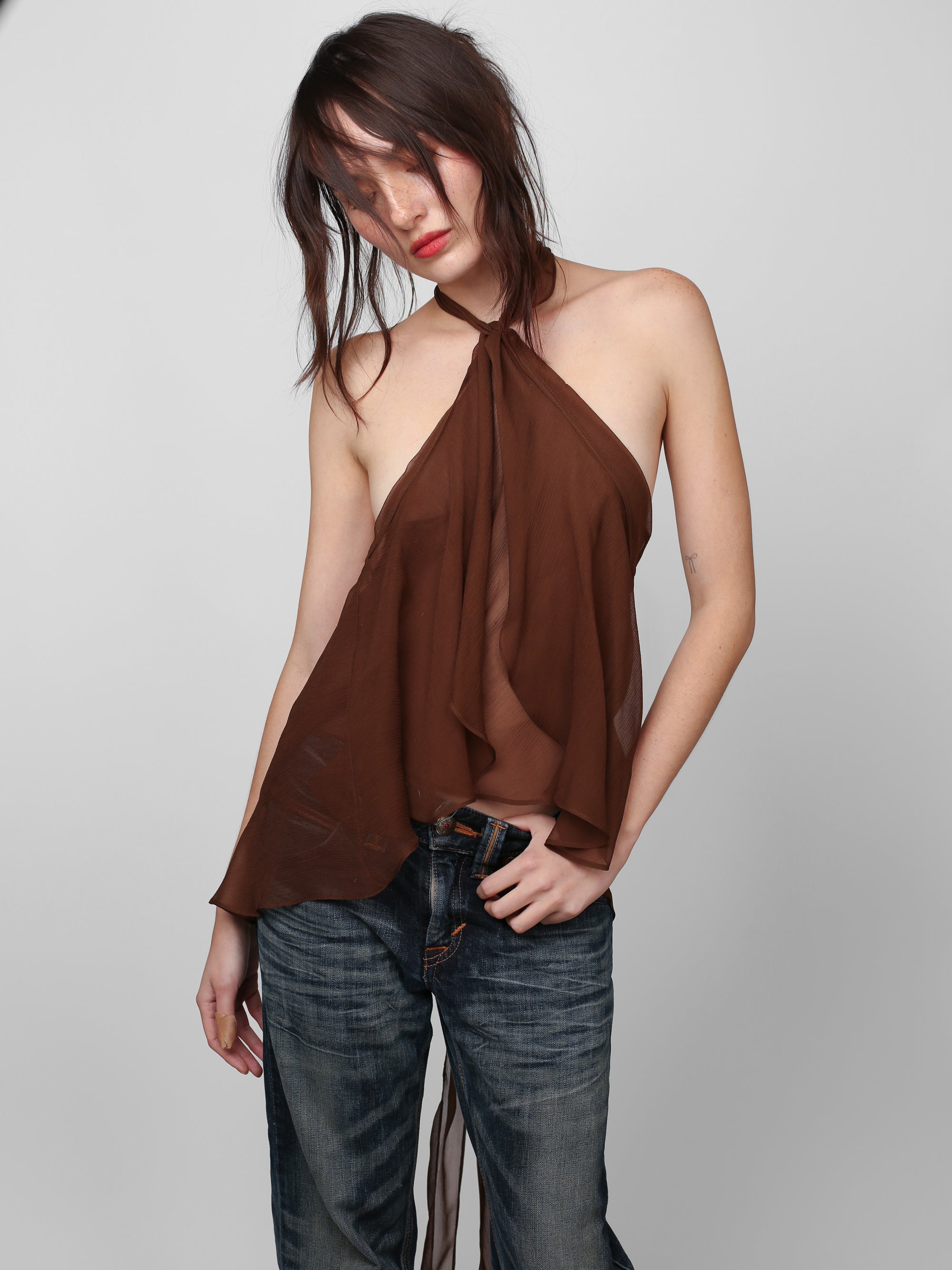 Flutter Top - Brown