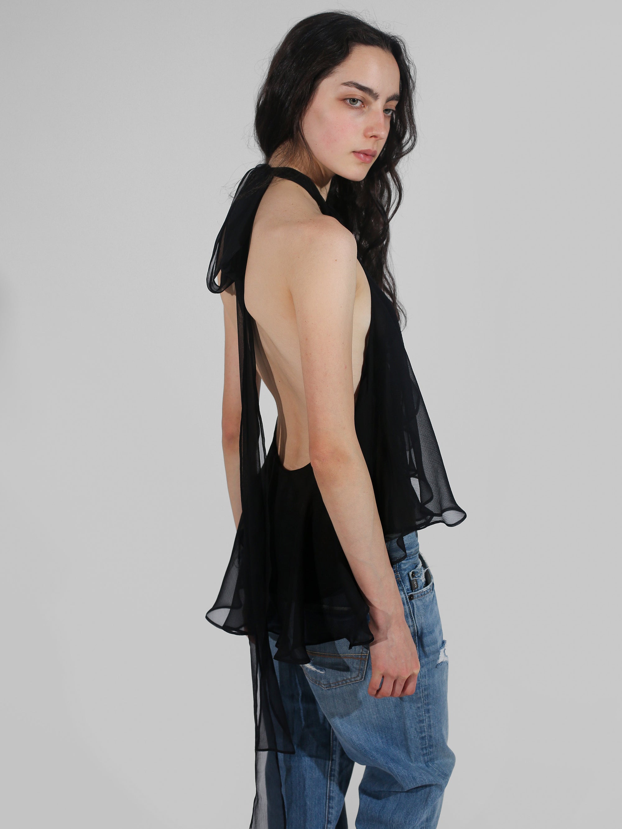 Flutter Top - Black