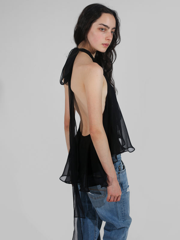Flutter Top - Black