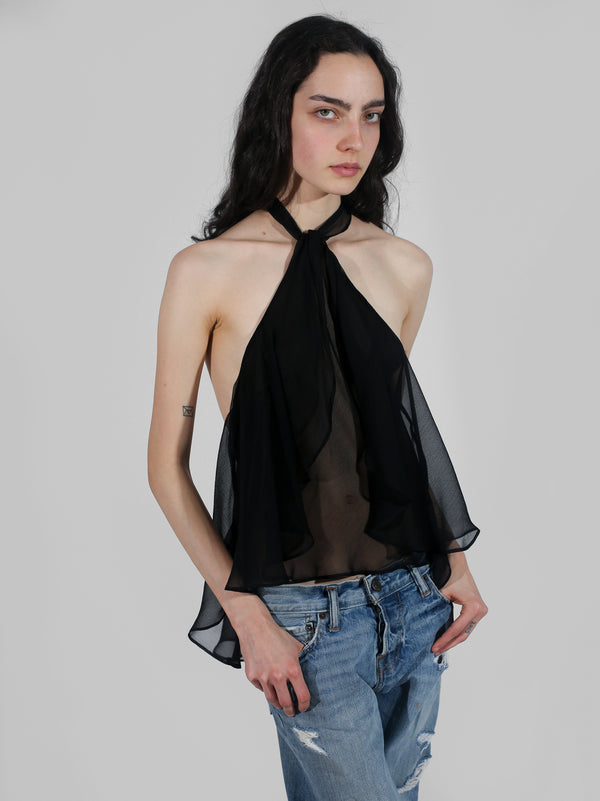Flutter Top - Black