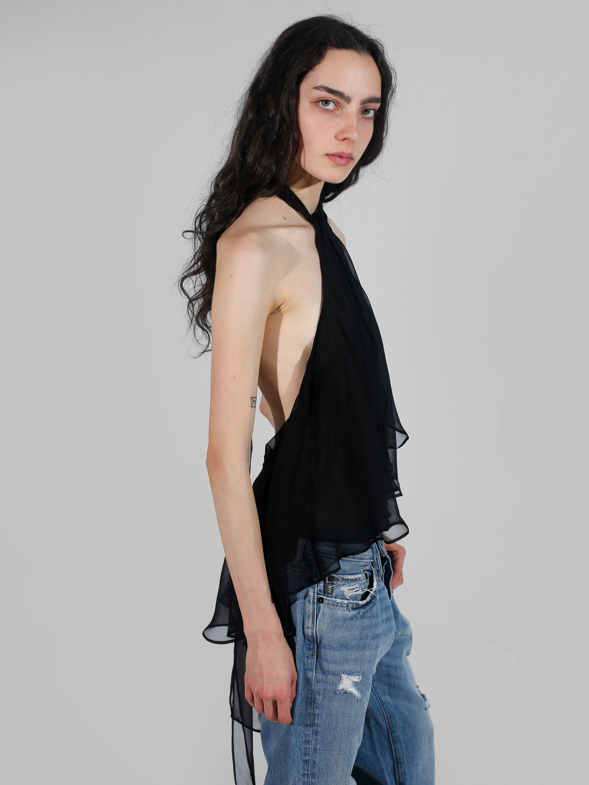 Flutter Top - Black
