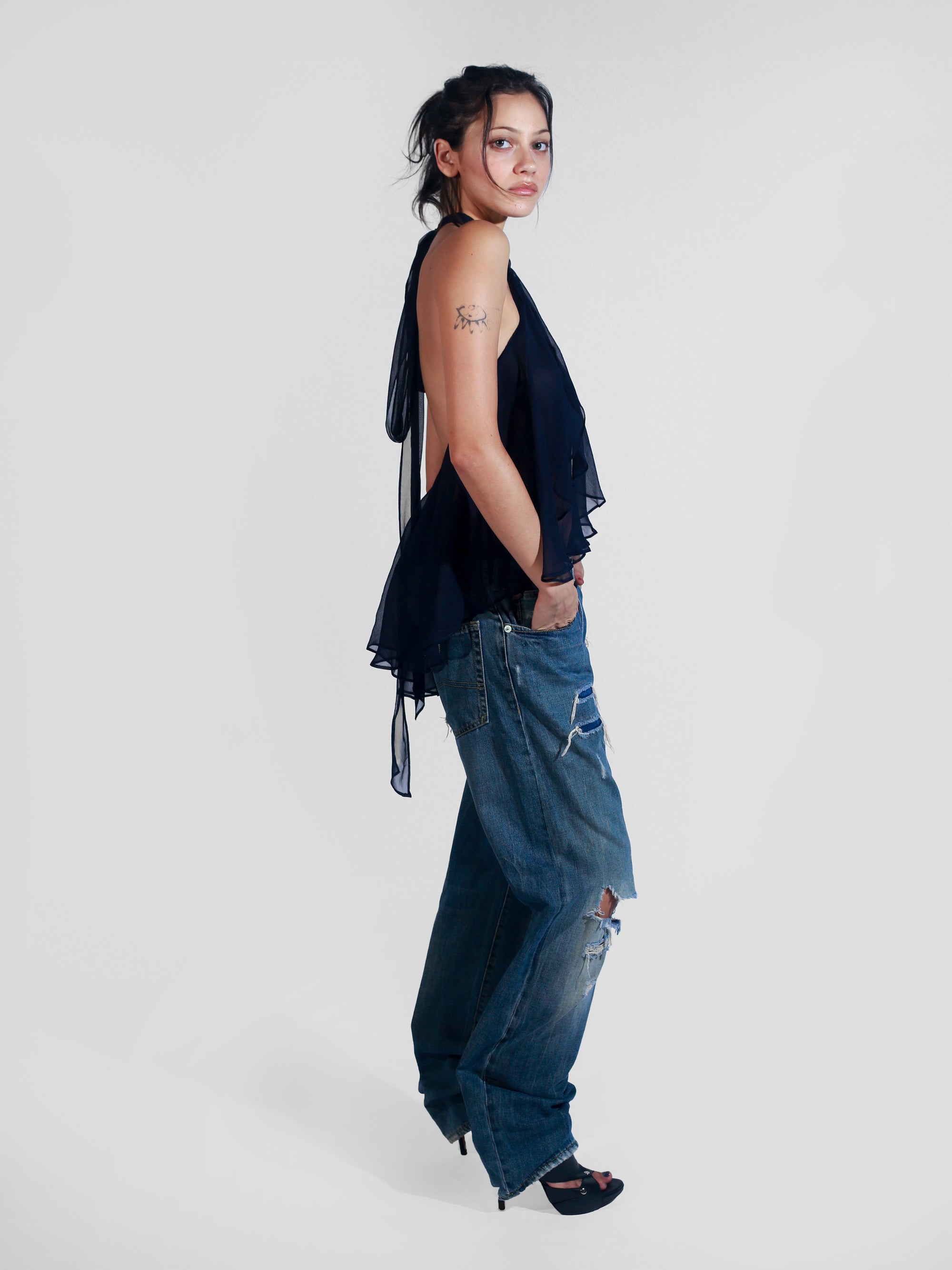 Flutter Top - Navy