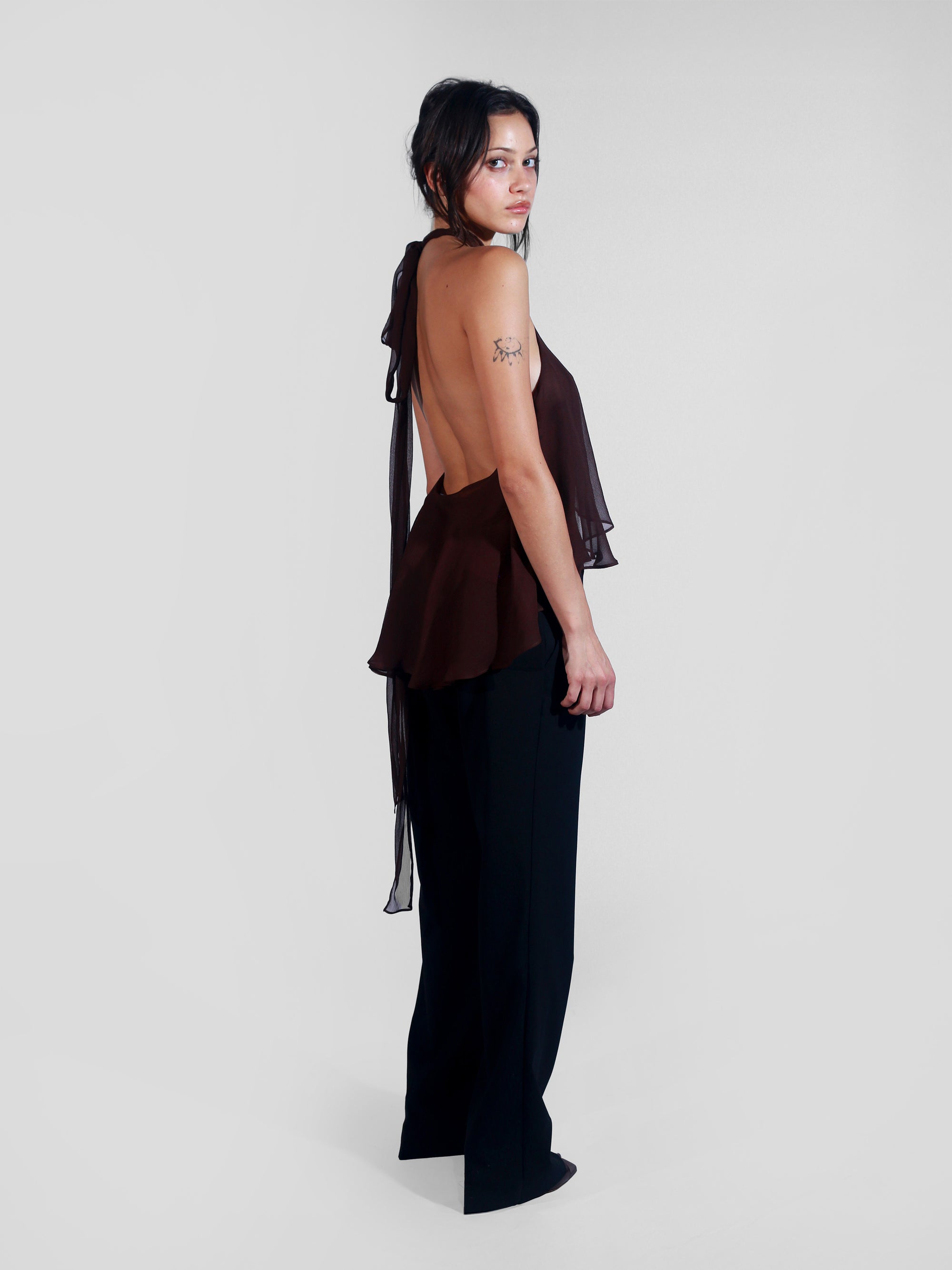 Flutter Top - Brown