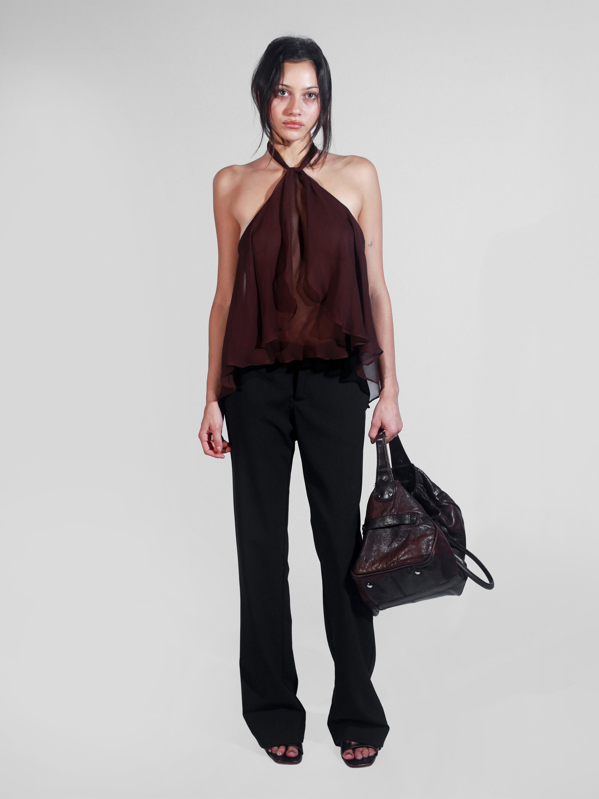 Flutter Top - Brown