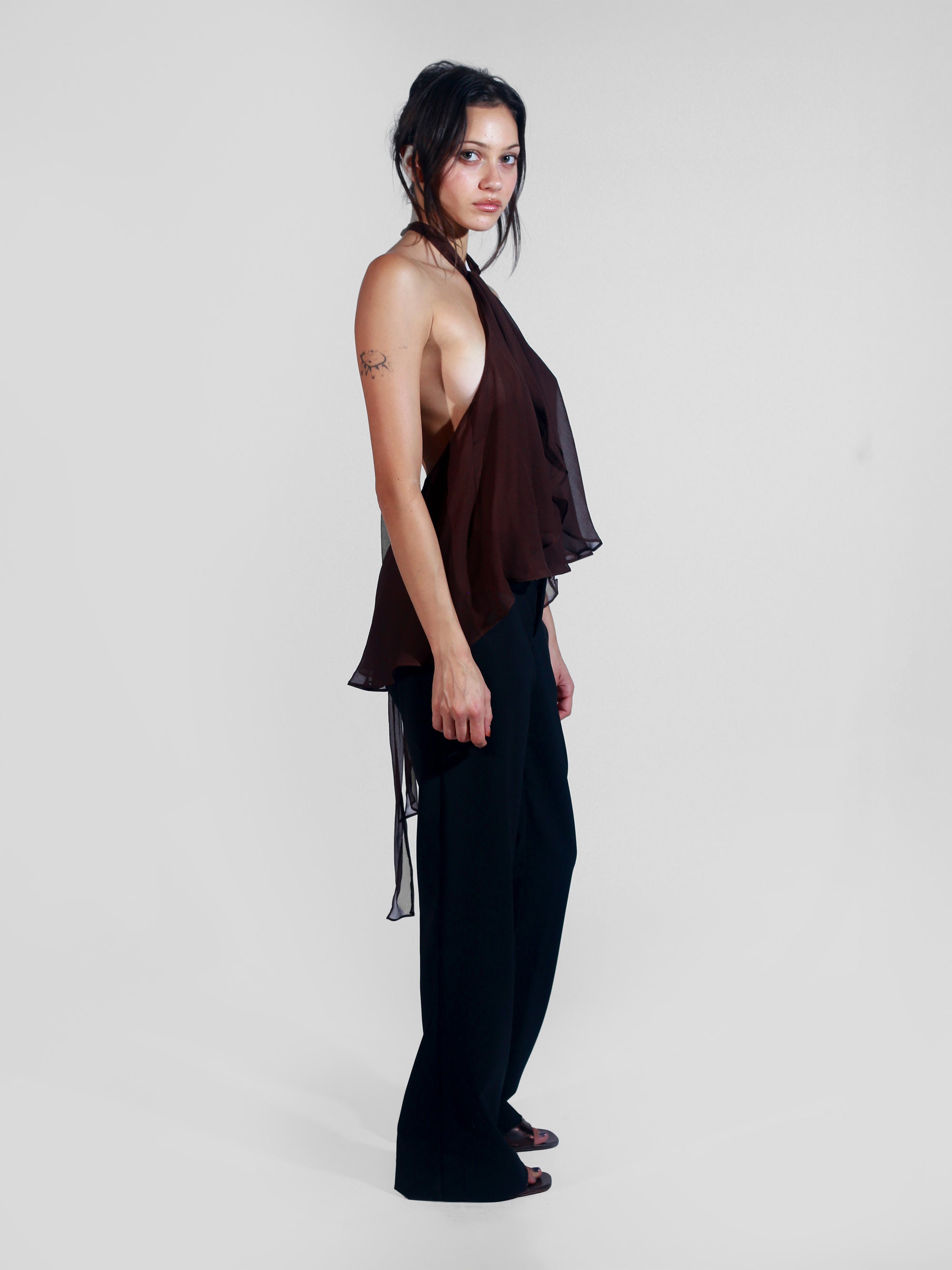 Flutter Top - Brown