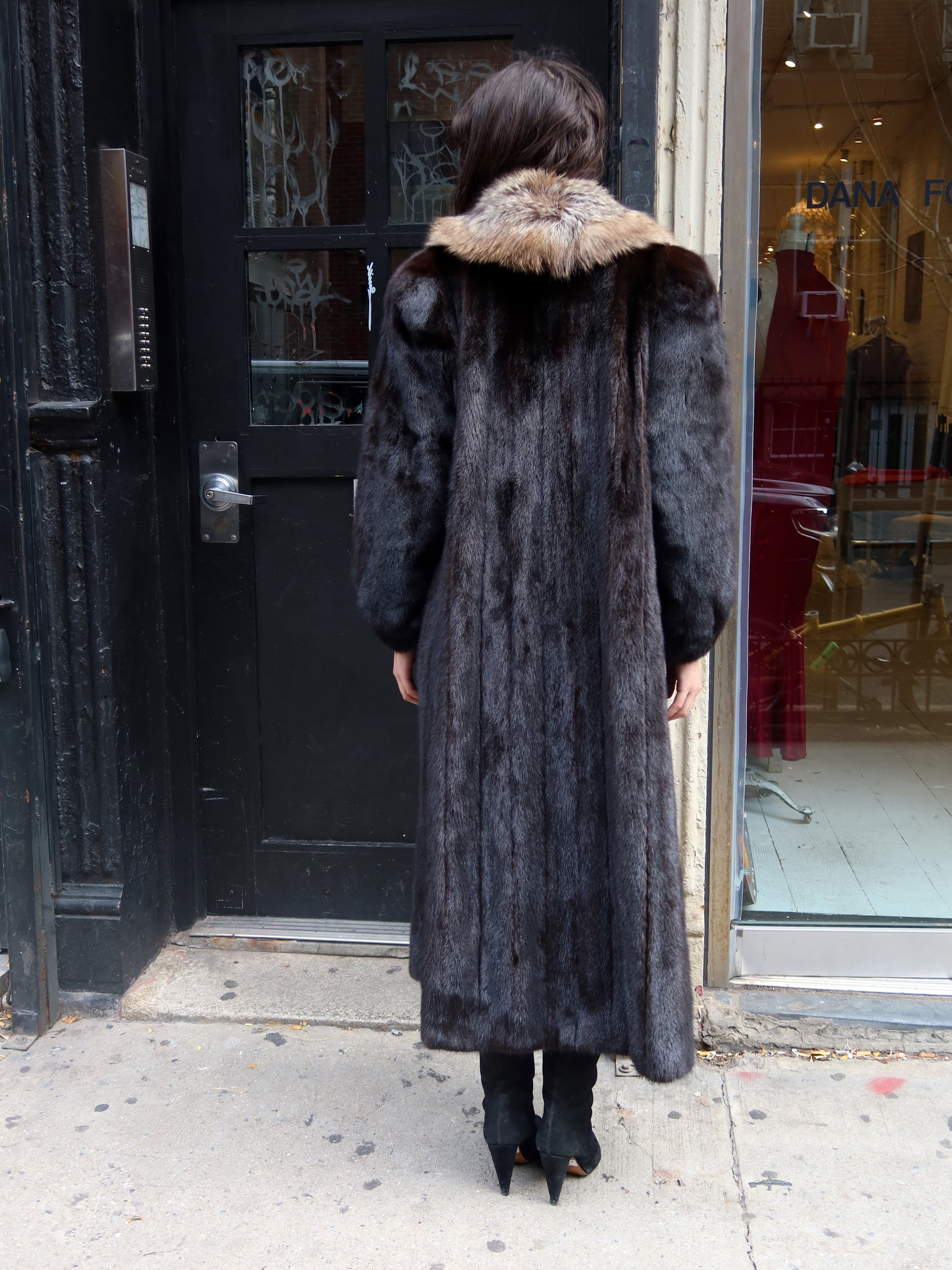 Vintage Mink and Fox Fur Coat