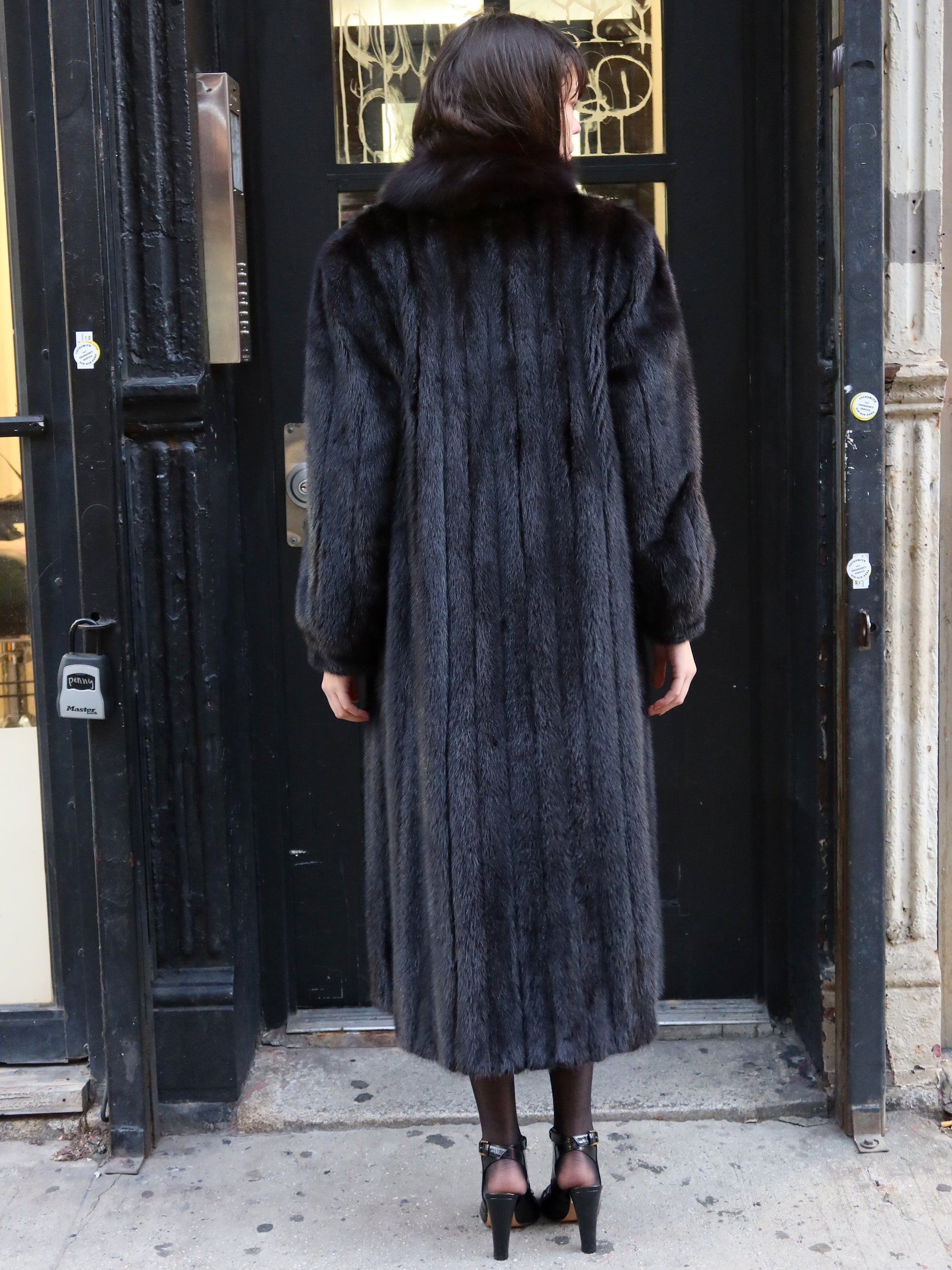 Vintage Black Fur Coat