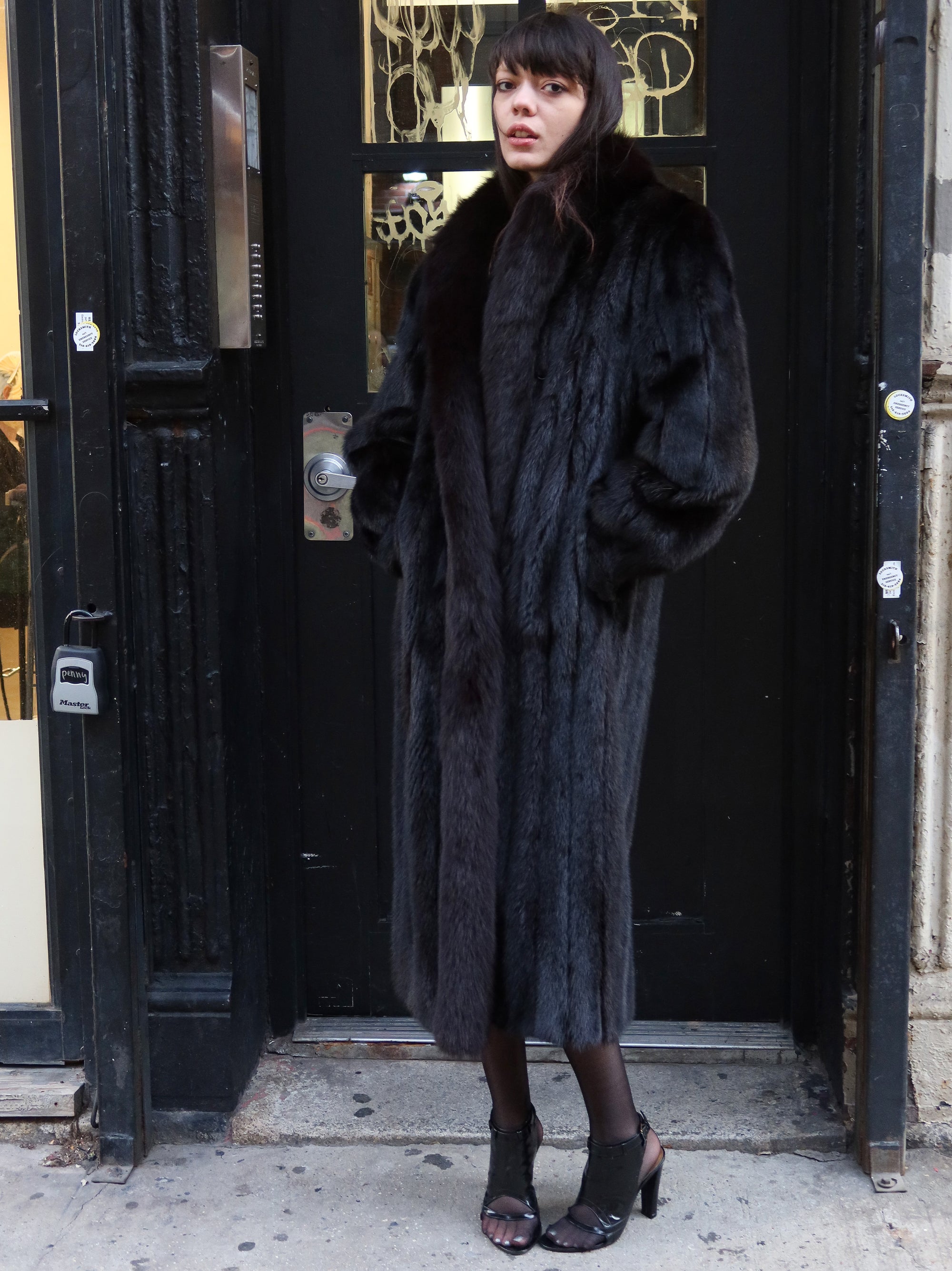 Vintage Black Fur Coat