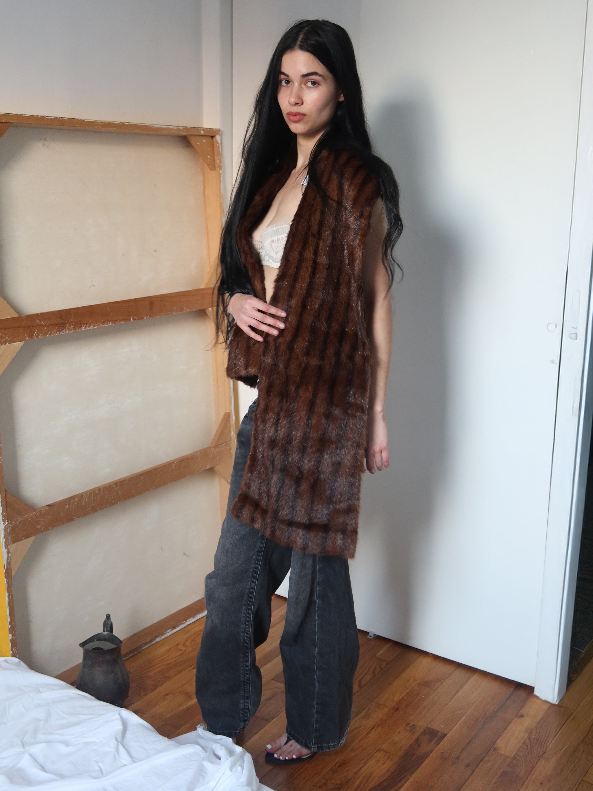 Vintage Beaver Fur Scarf