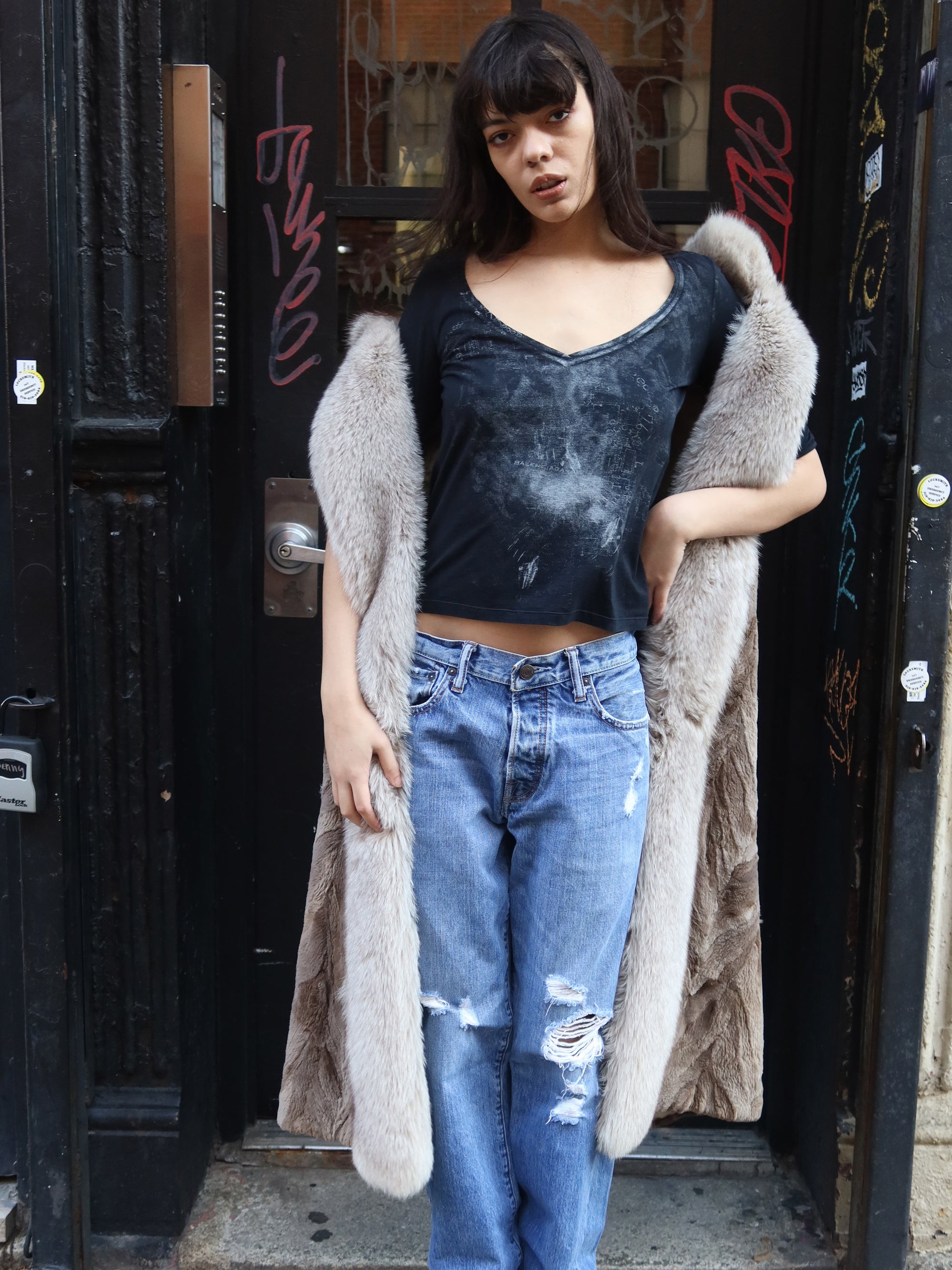 Vintage Long Fur Vest