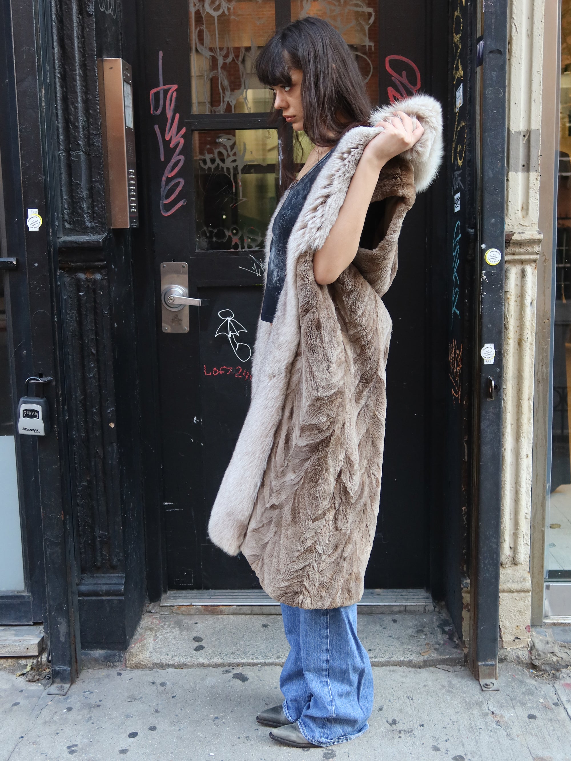 Vintage Long Fur Vest