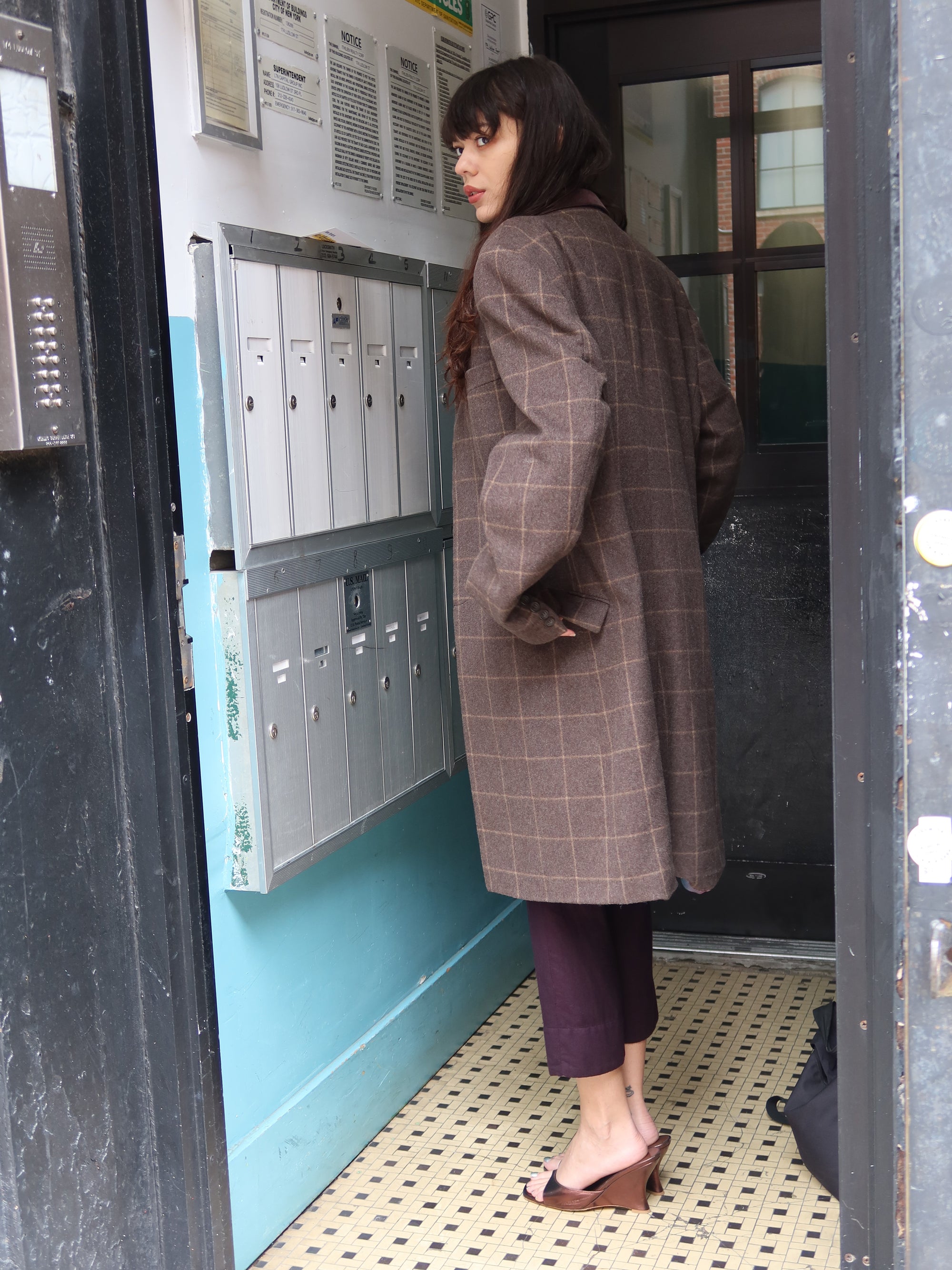 Vintage Brown Wool Coat