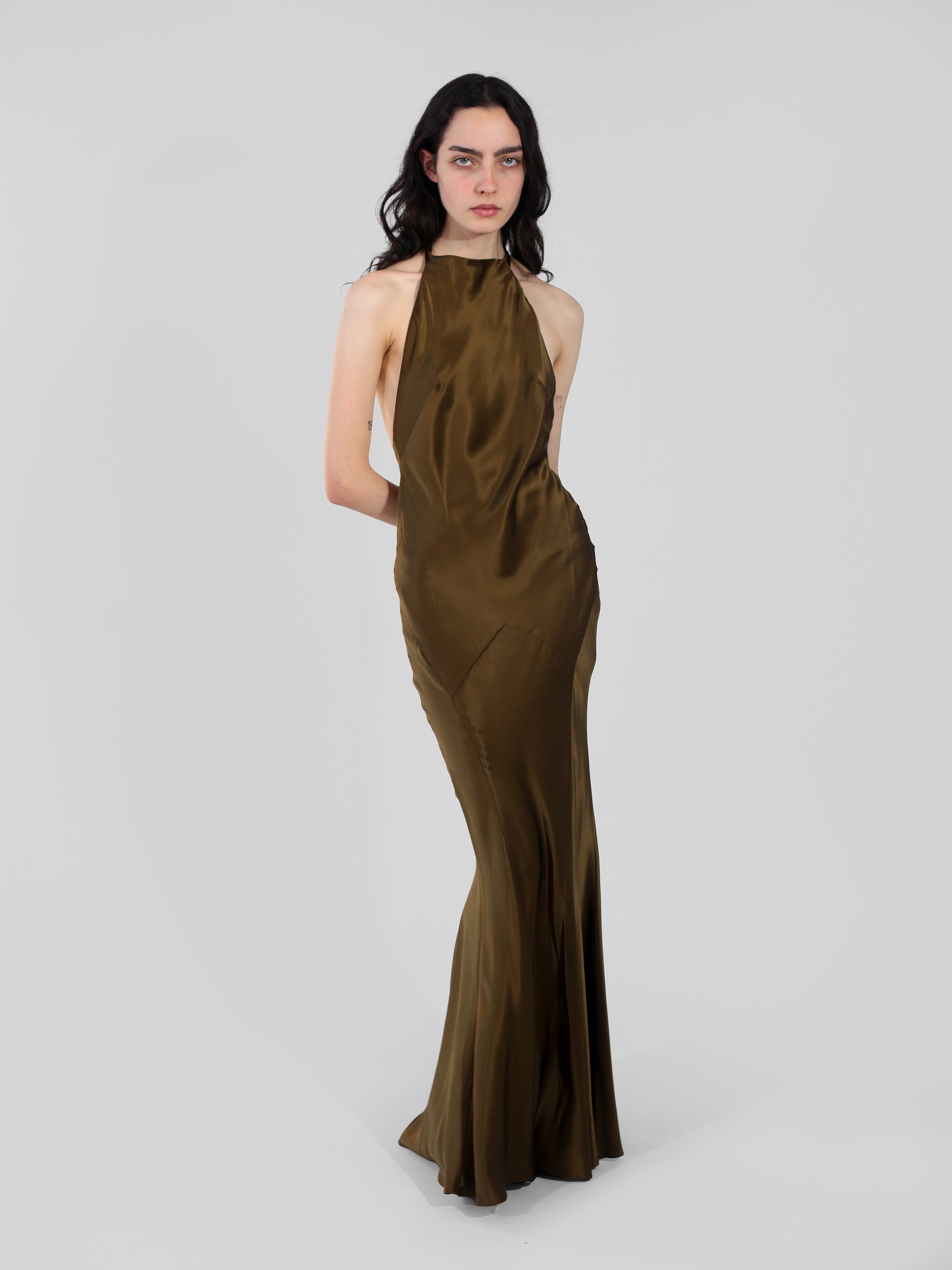 Hollywood Gown - Olive Xs Hollywood Gown - Olive Xs