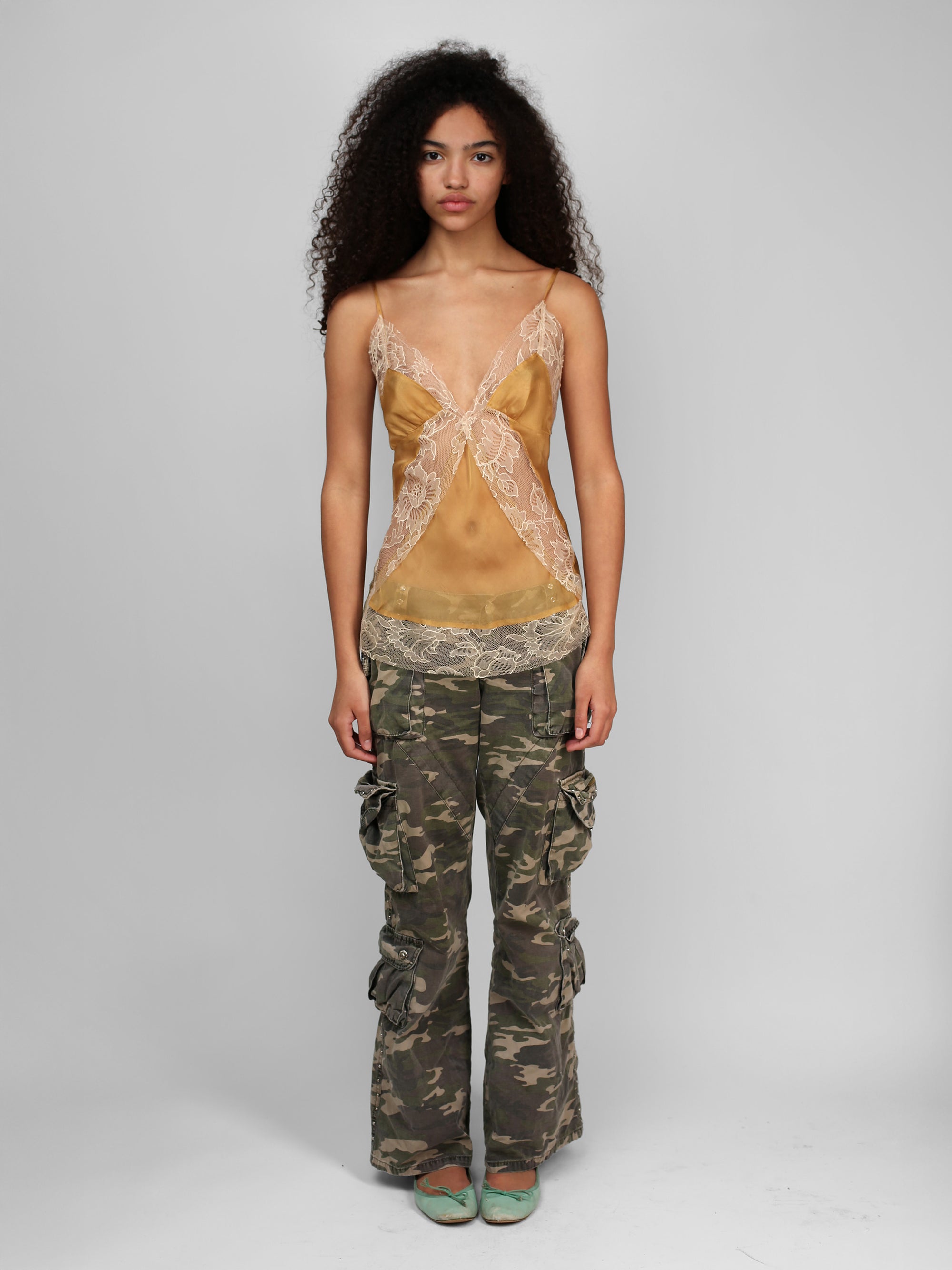 Silk Lace Cami - Marigold