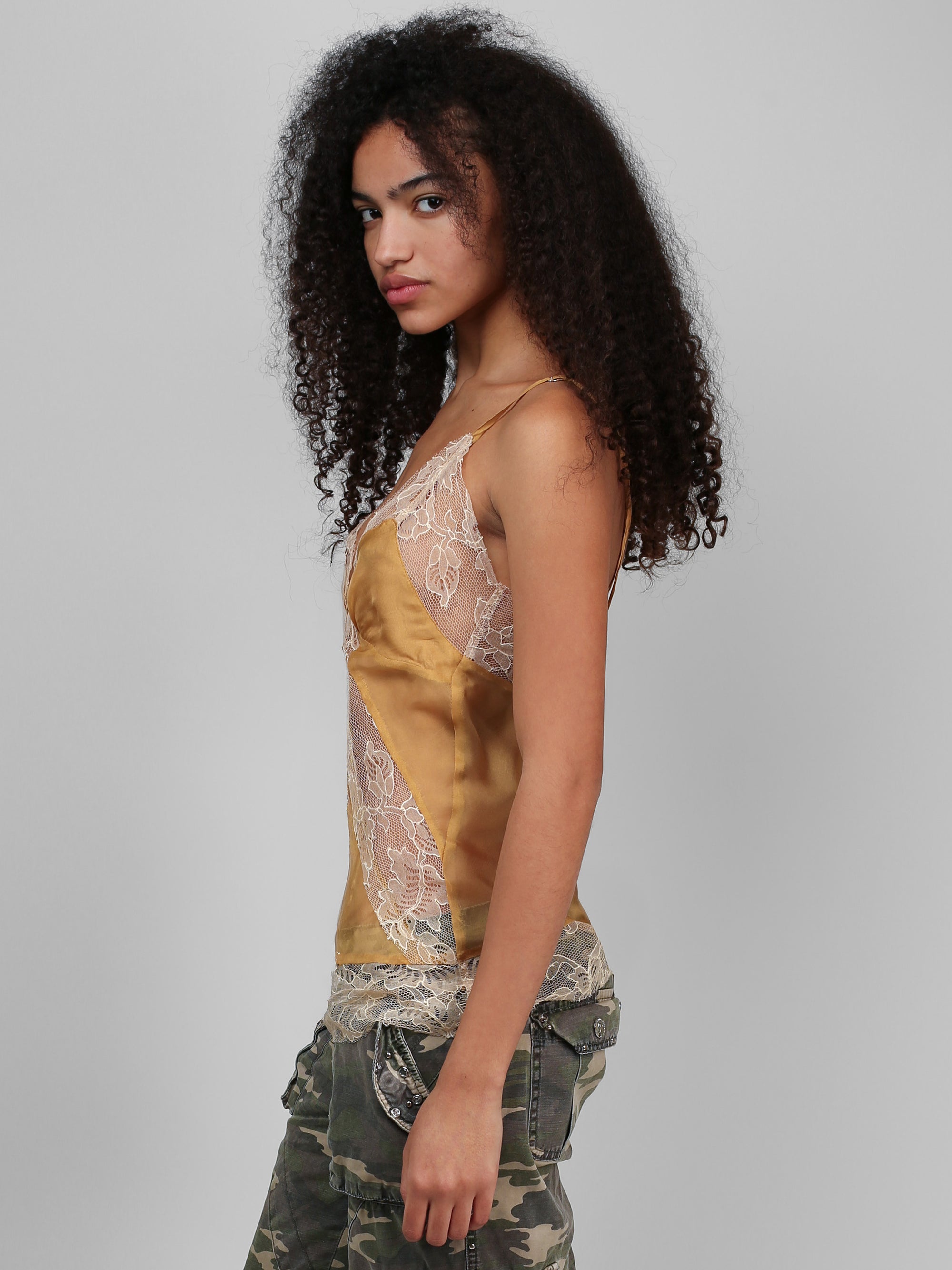 Silk Lace Cami - Marigold