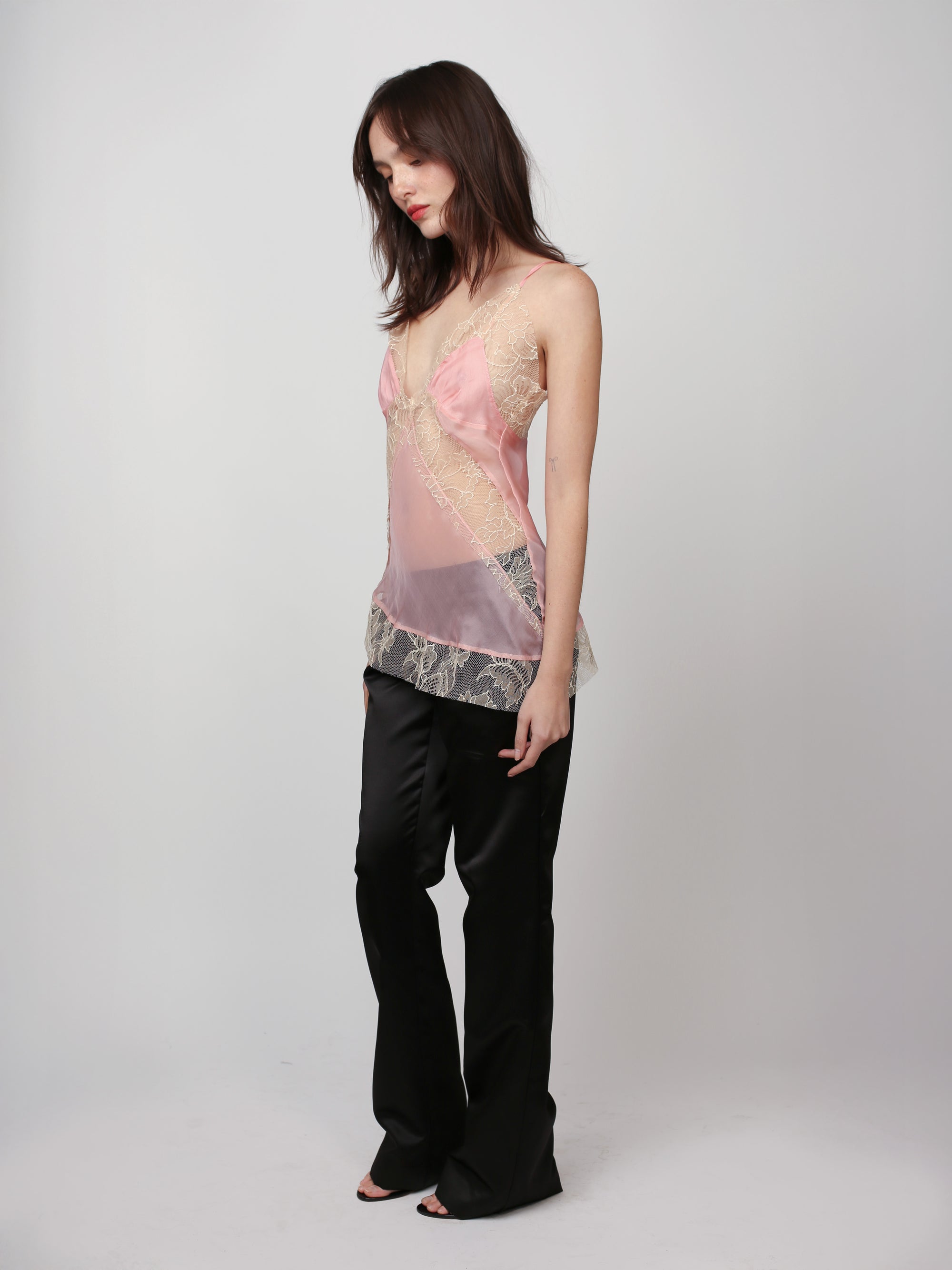 Silk Lace Cami - Baby Pink