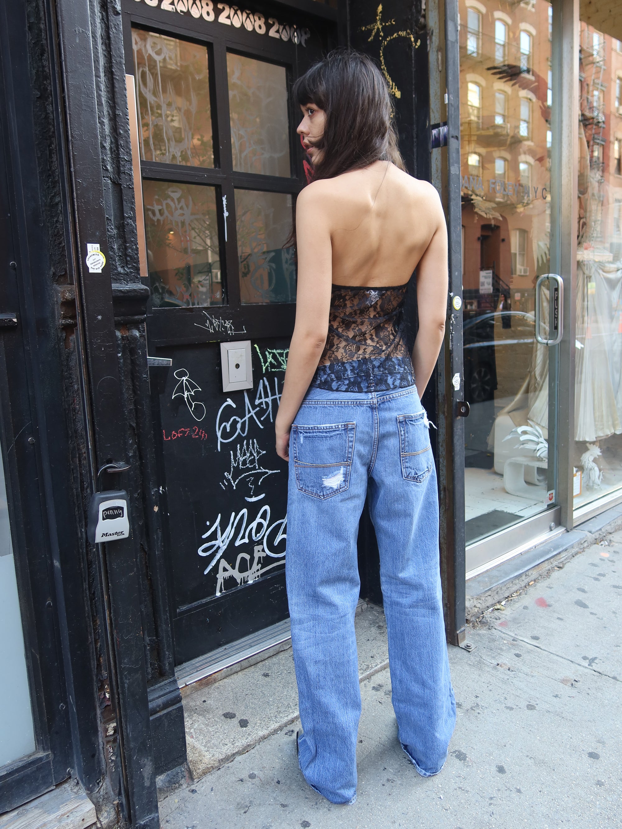 Vintage Black Lace Top