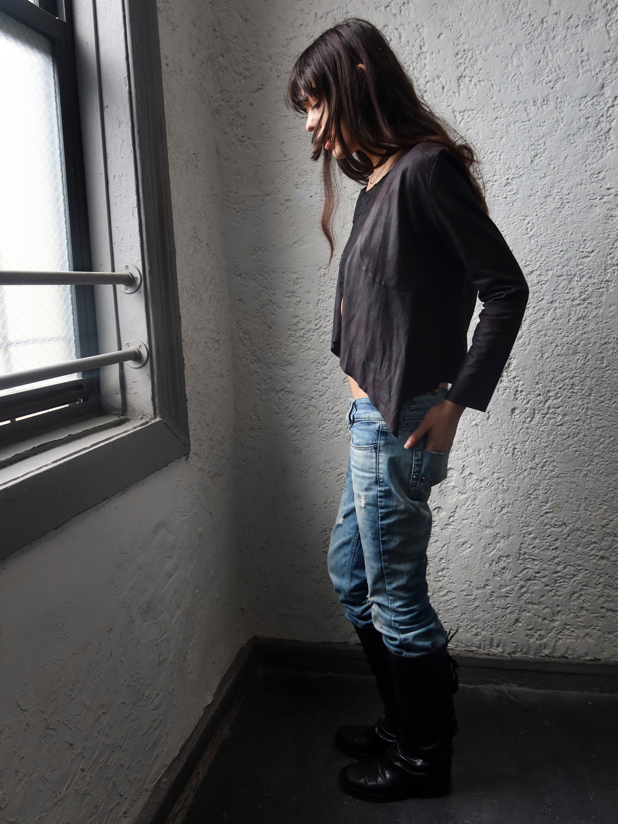 Vintage French Leather Top