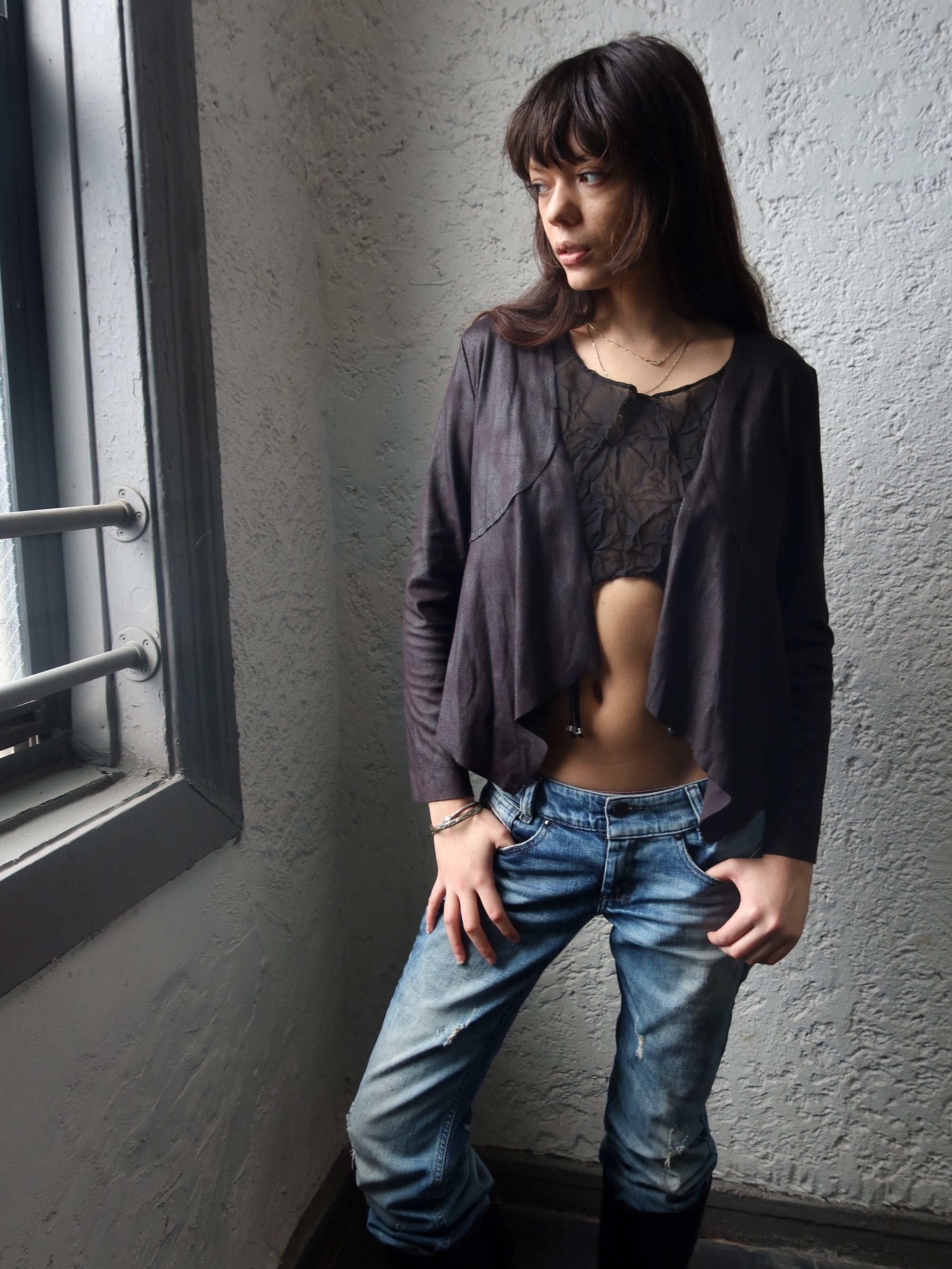 Vintage French Leather Top