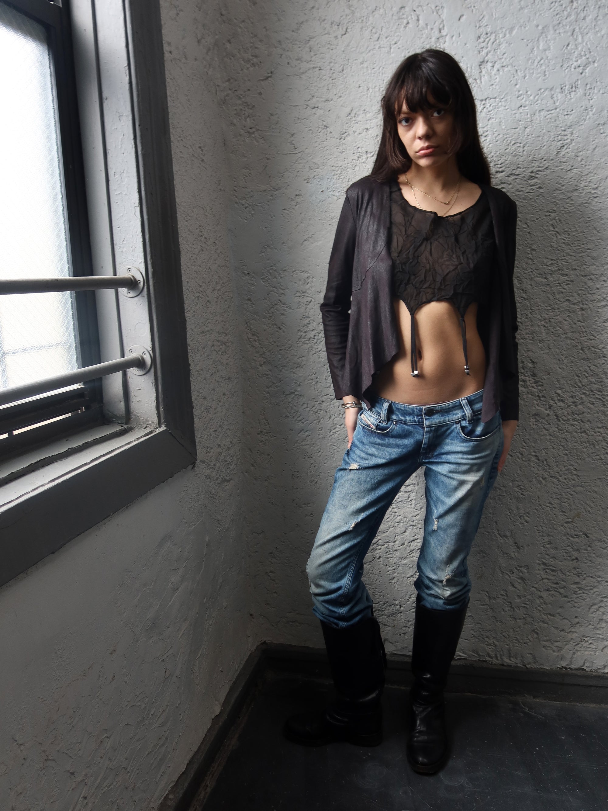 Vintage French Leather Top